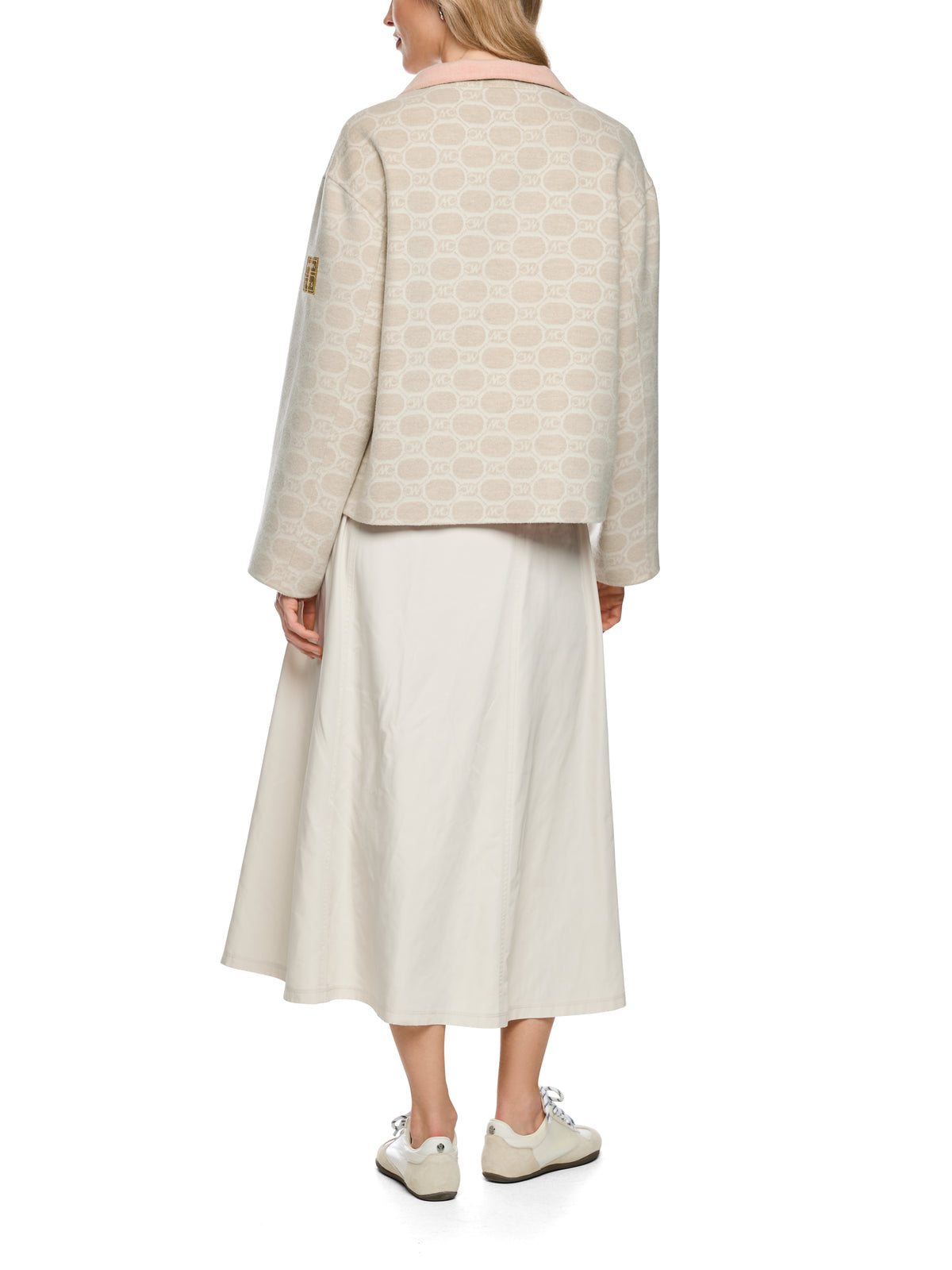 Marc Cain Wollmix-Wendejacke mit Chain-Logo-Print