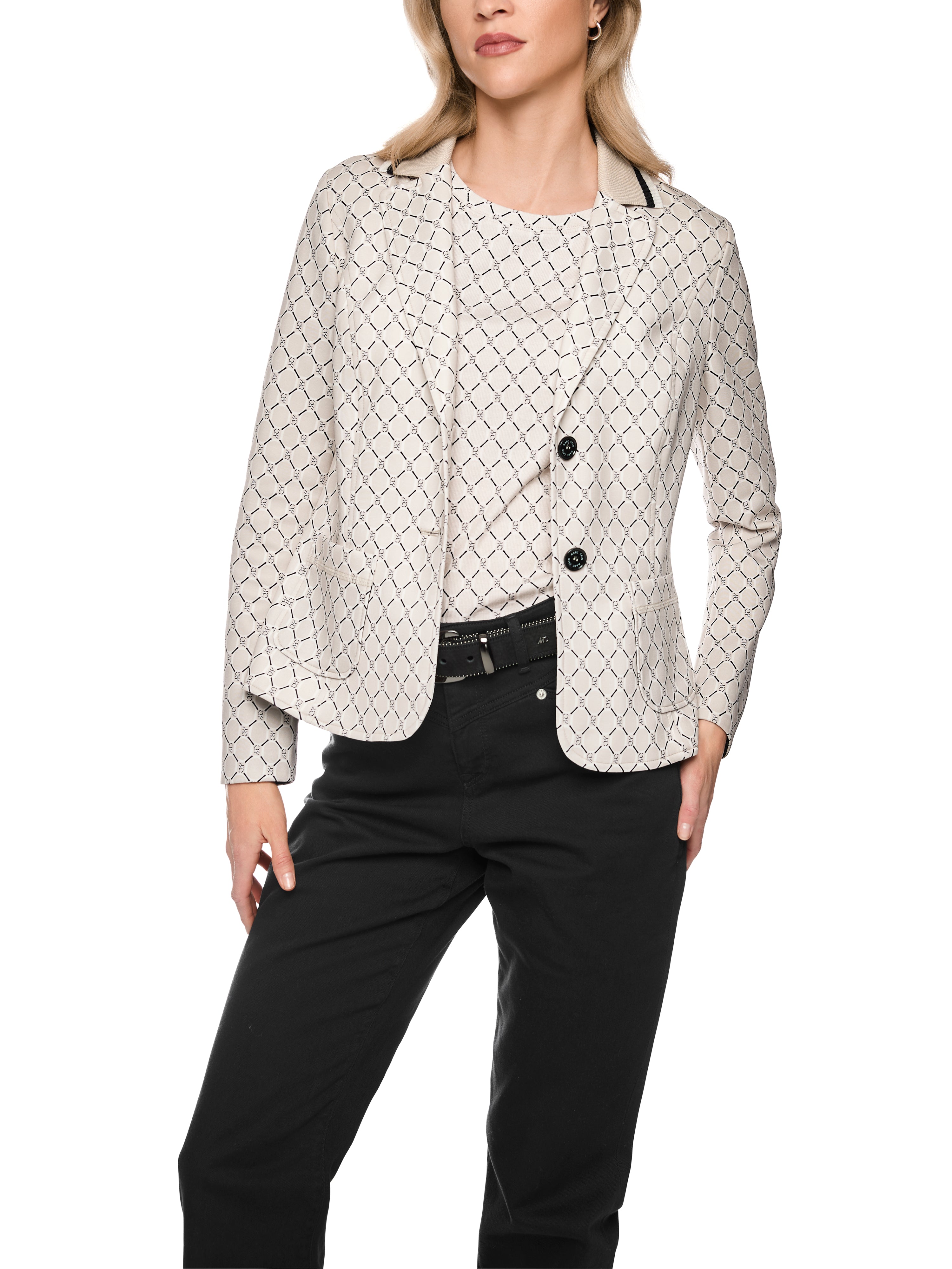 Marc Cain Bedruckter Blazer aus Scubajersey