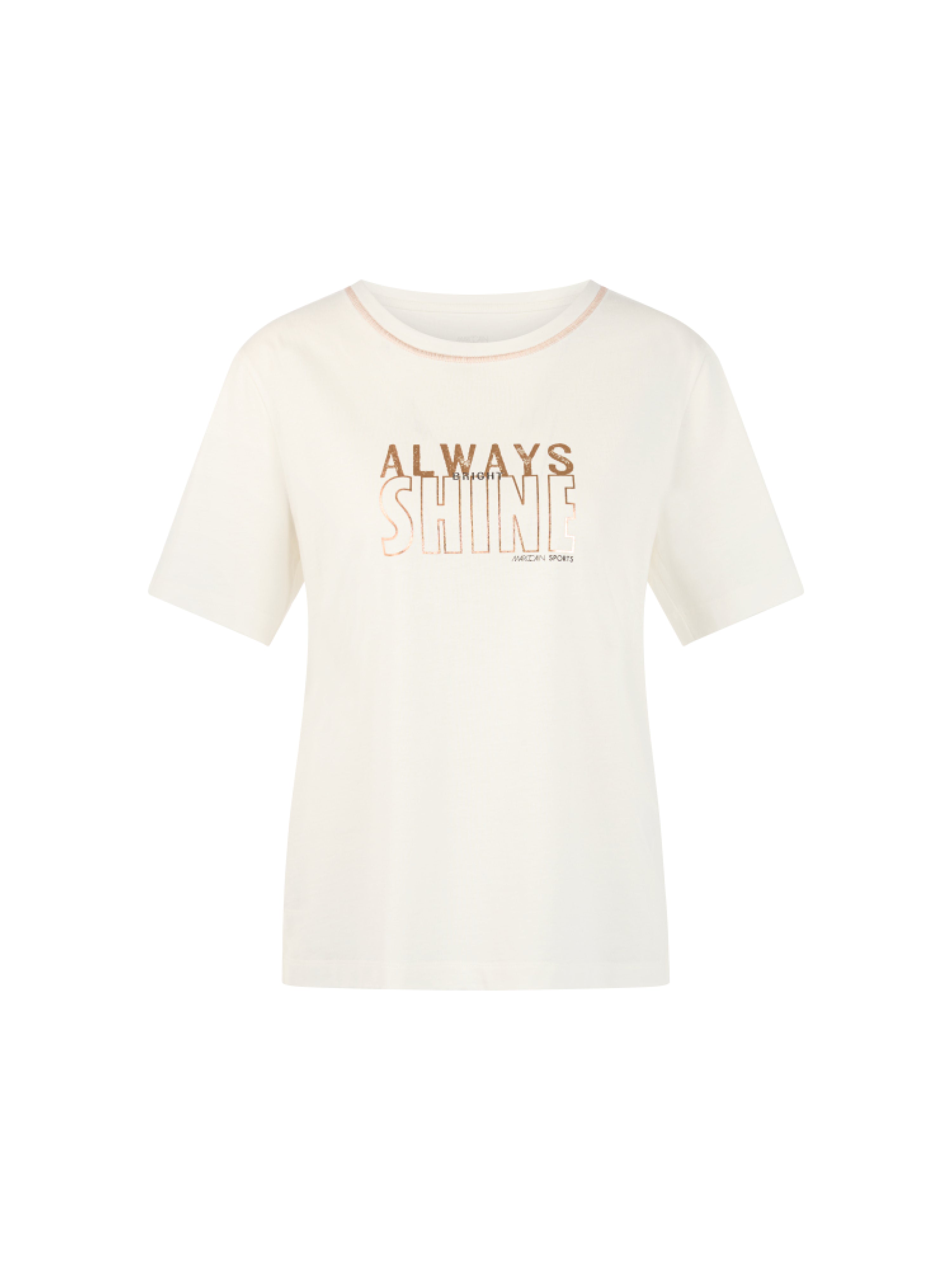 Marc Cain Biobaumwoll-Shirt mit Glanz-Druck