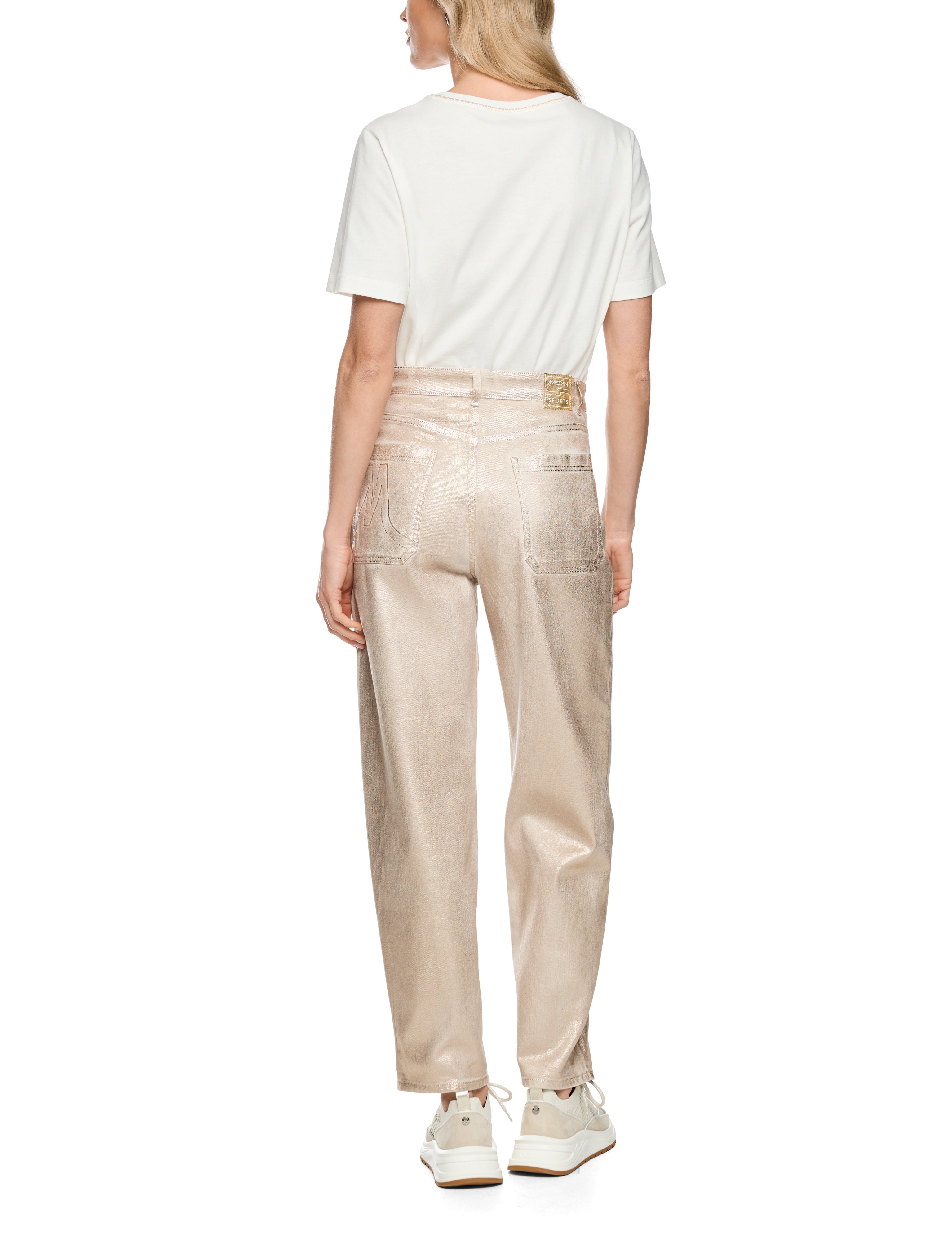 Marc Cain Biobaumwoll-Shirt mit Glanz-Druck