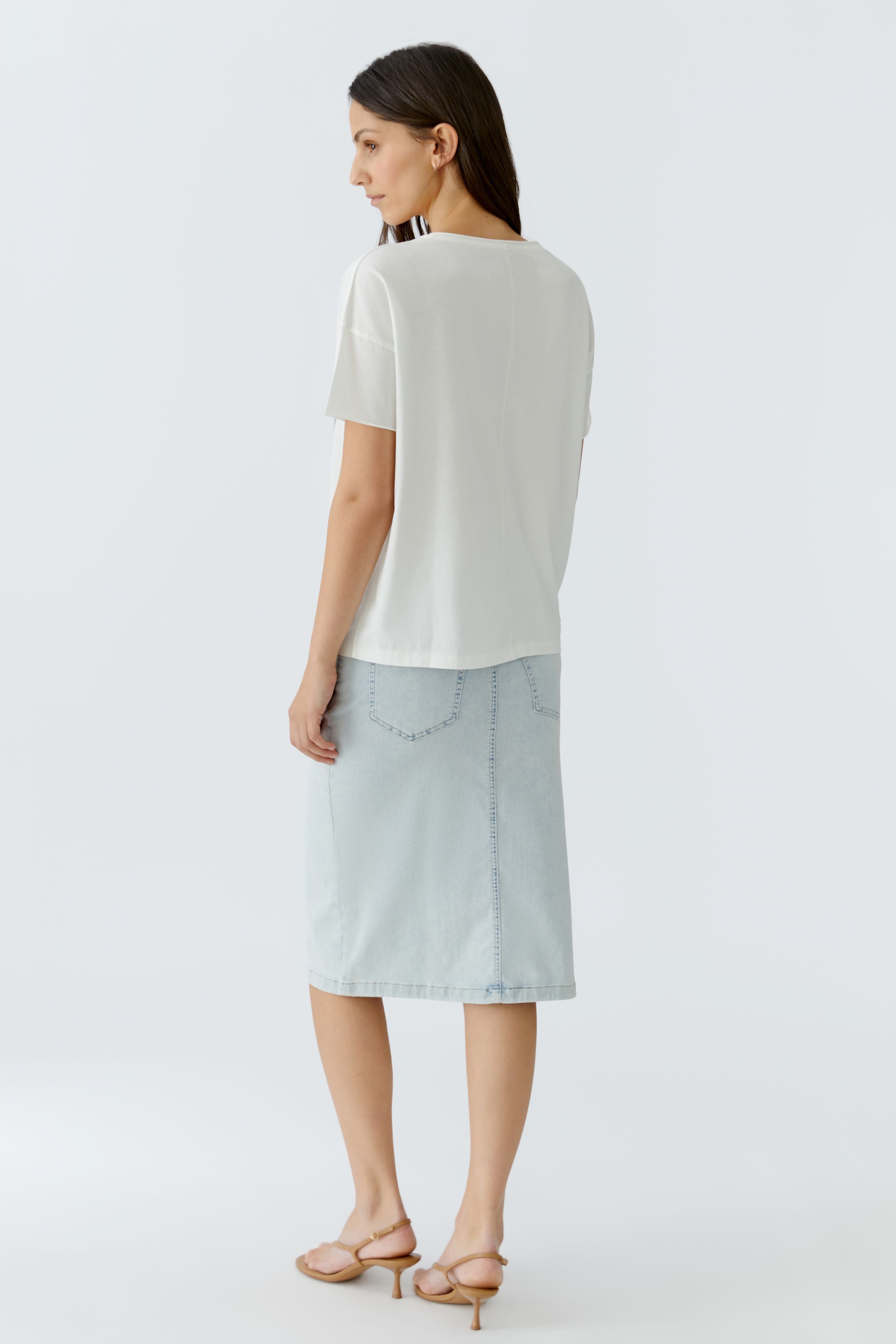 OUI Lässiges oversized T-Shirt mit Zitronendruck