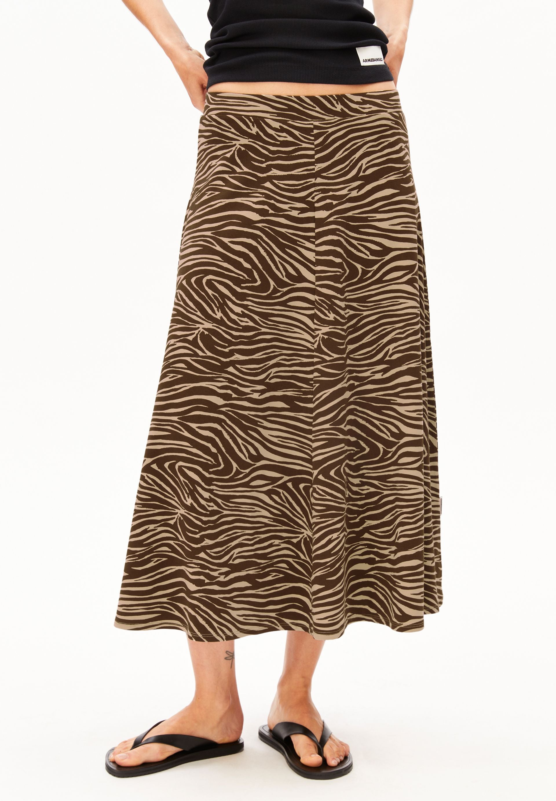 armedangels Rock ILENIAA LARAA ZEBRA Muster aus Bio-Baumwoll Mix