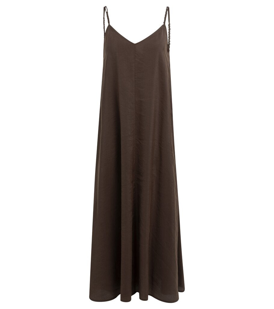 Yaya Langes Trägerkleid mit V-Ausschnitt