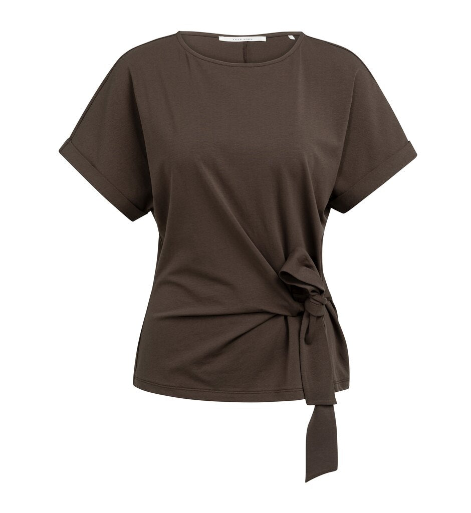 Yaya Oberteil mit Rundhalsausschnitt und Knoten