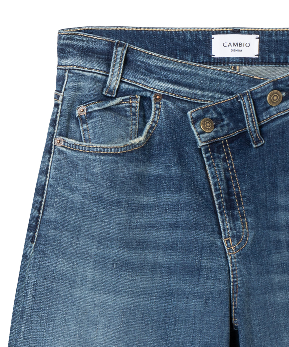 CAMBIO Wide Leg Jeans Baggy asymmetrical