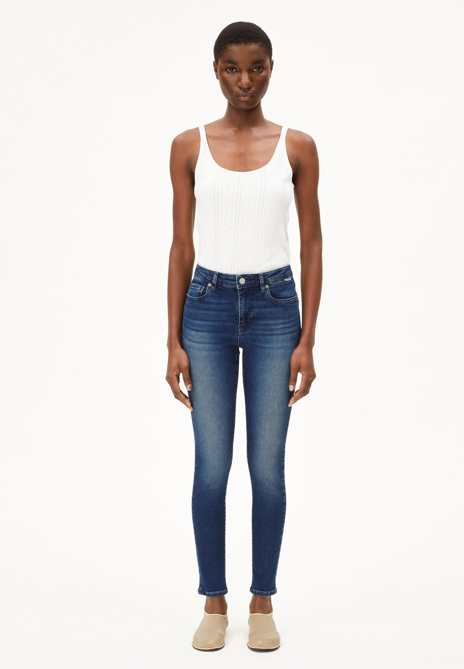 armedangels SKINNY JEANS TILLAA MID WAIST aus Bio-Baumwoll-Mix