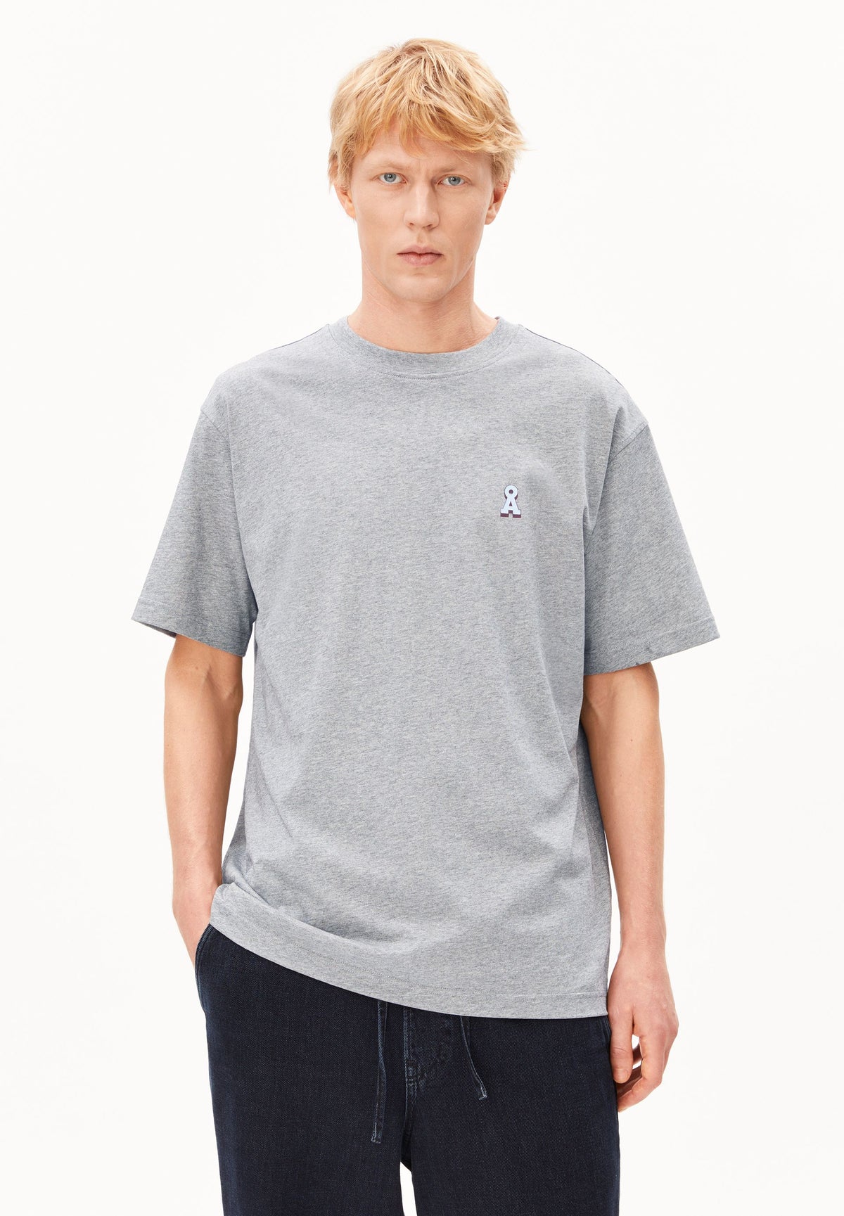 armedangels Melange T-Shirt ICONIC Å MAARKOS aus Bio-Baumwolle