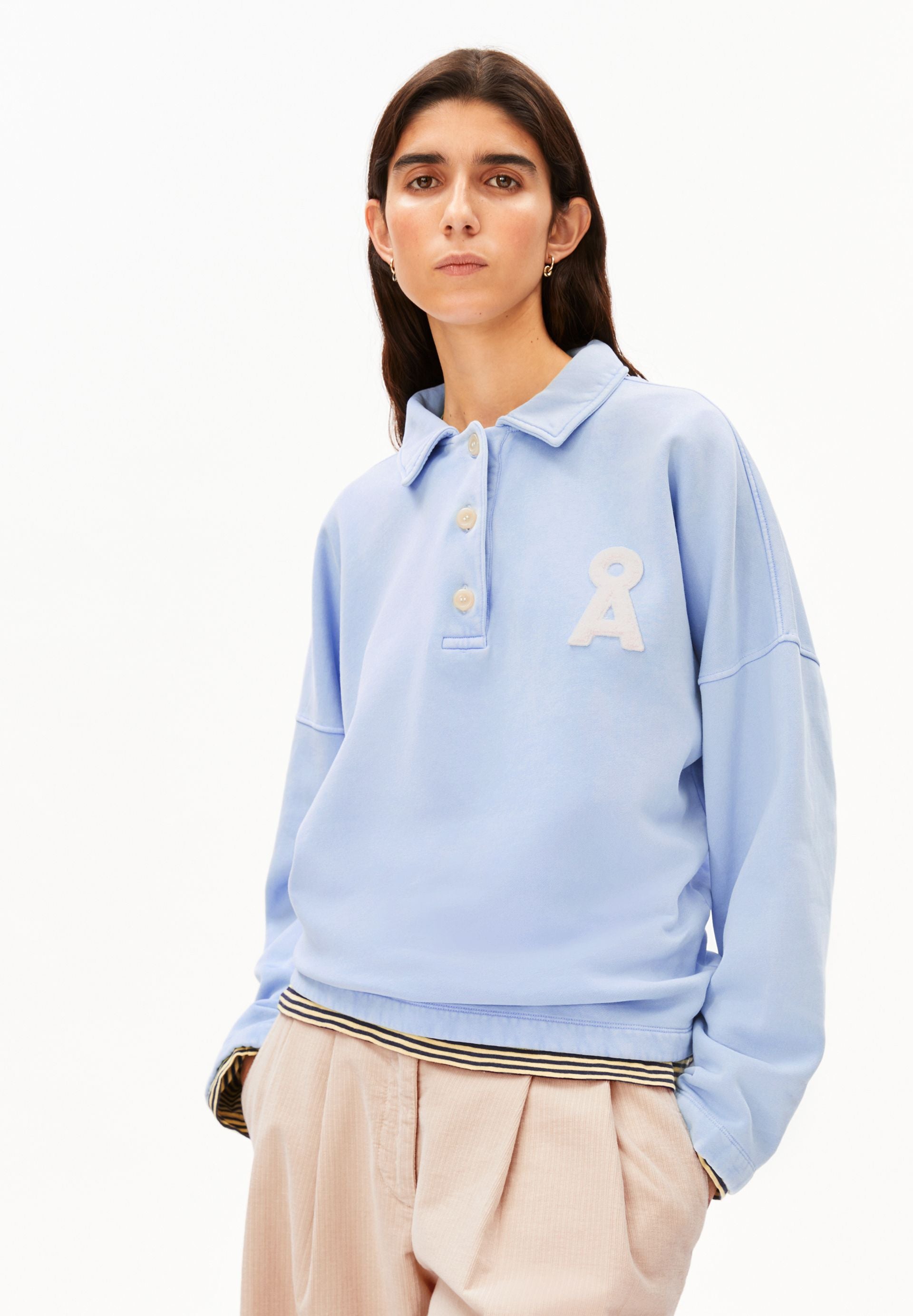 armedangels POLO-SWEATSHIRT aus Bio-Baumwolle
