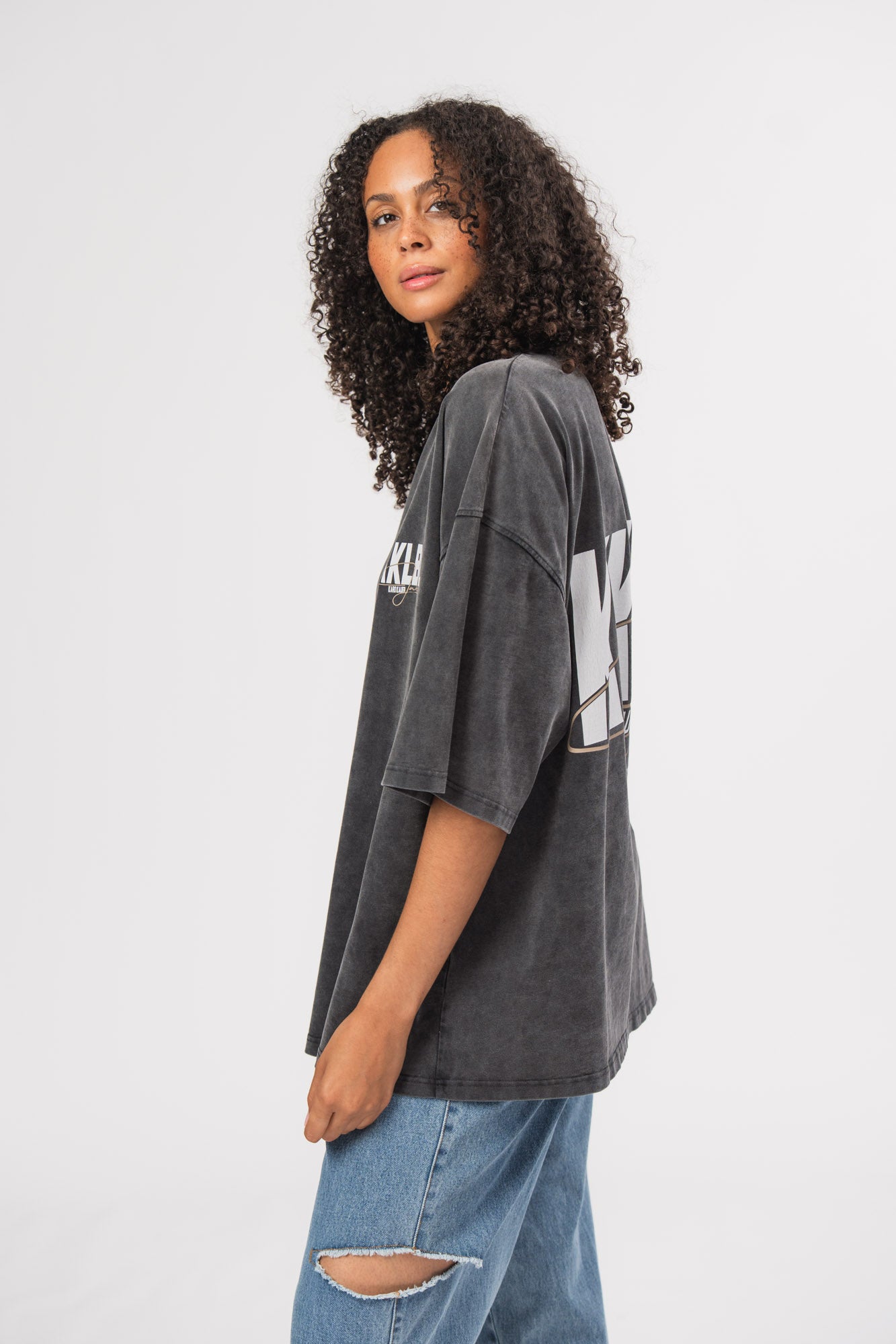 Karo Kauer T-Shirt Washed Black KKLBL