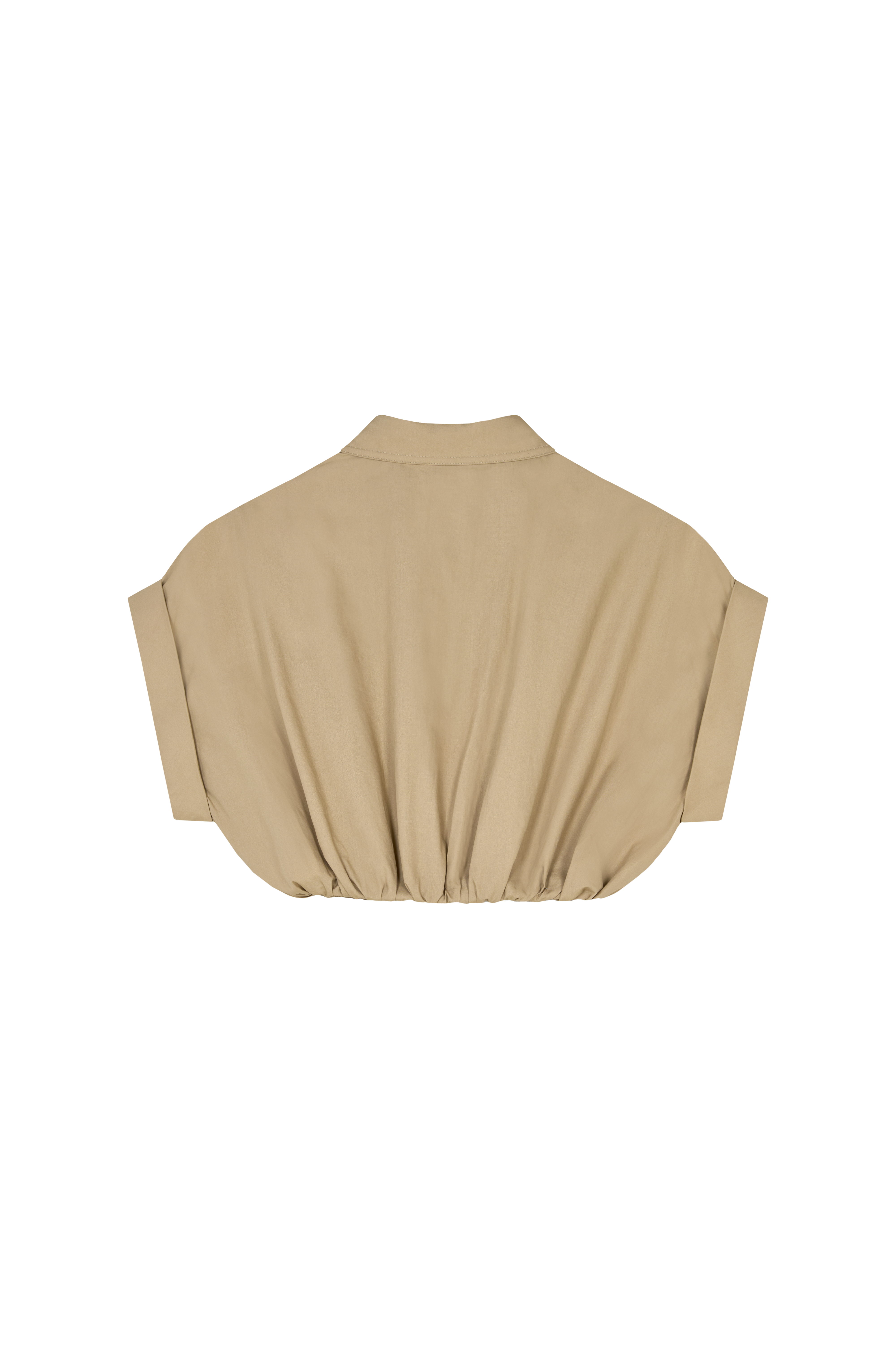 Karo Kauer Cropped Blouse Beige