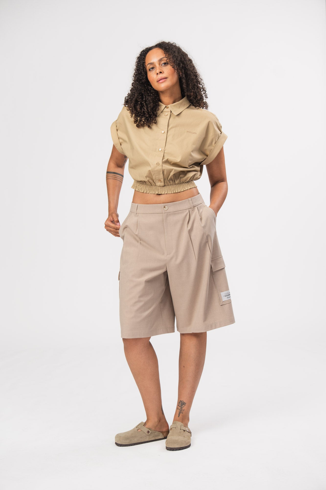 Karo Kauer Bermuda Shorts Beige