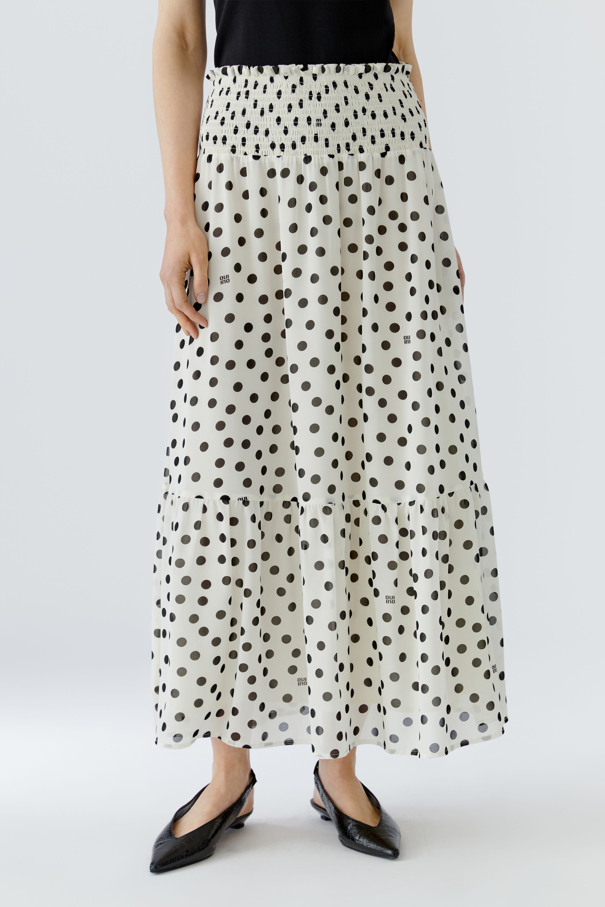 OUI Maxirock mit gesmoktem Bund