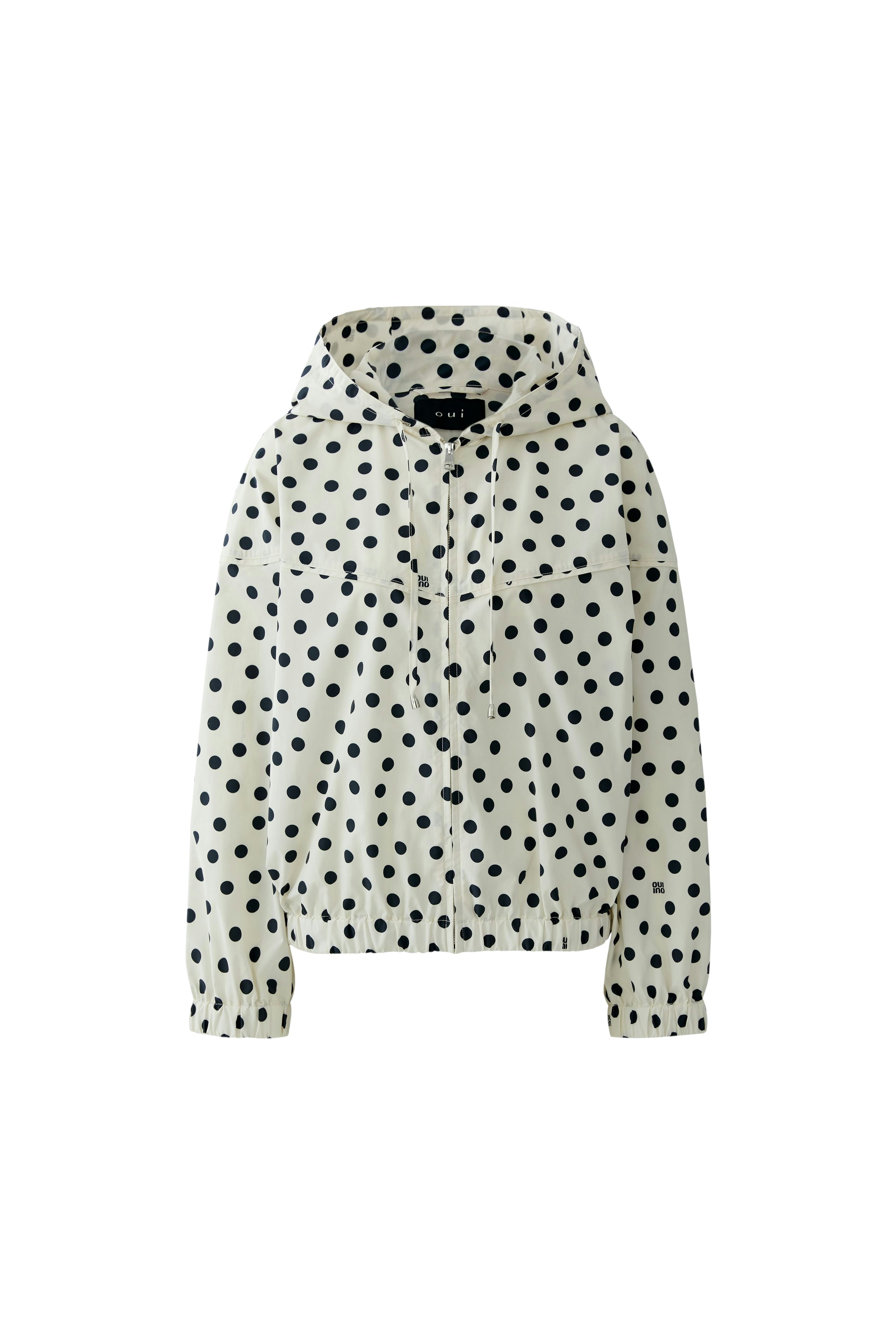 OUI Blouson allover mit gebrandetem Punktedesign