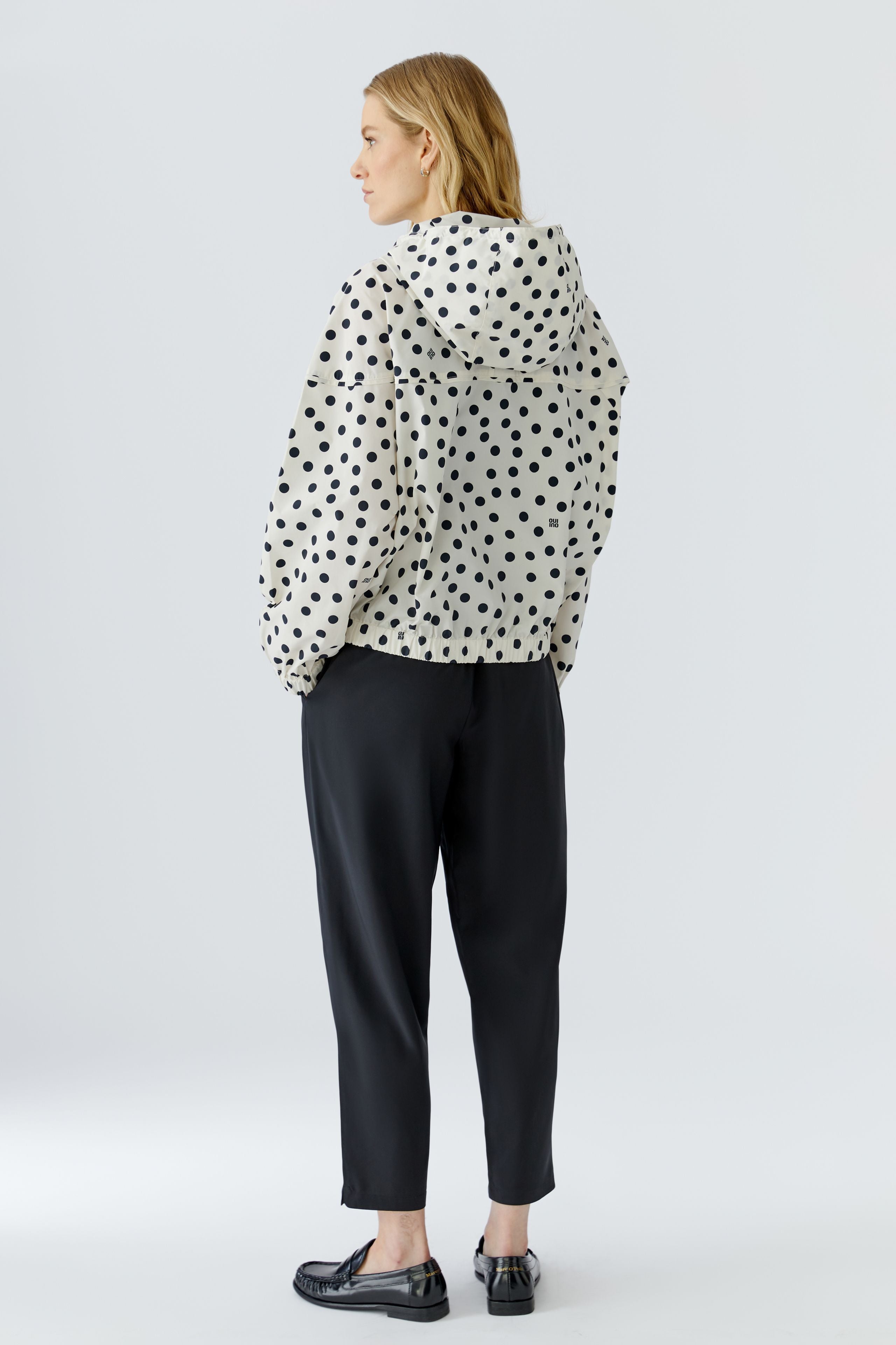 OUI Blouson allover mit gebrandetem Punktedesign