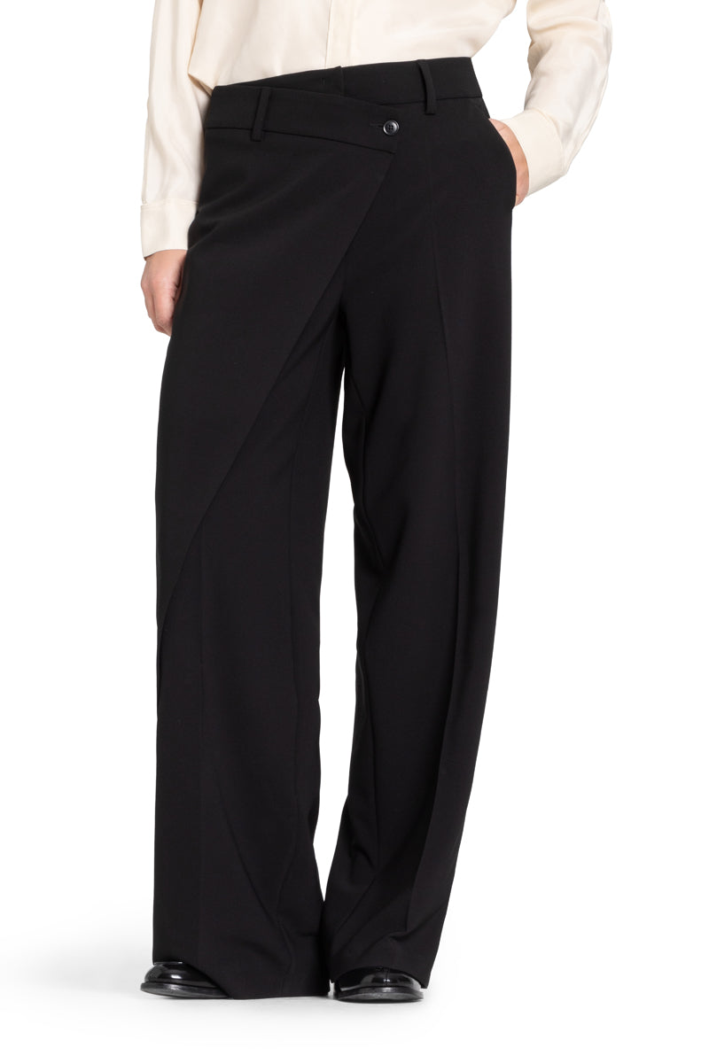 CAMBIO Hose Wide-Fit Cropped Anais wrap front