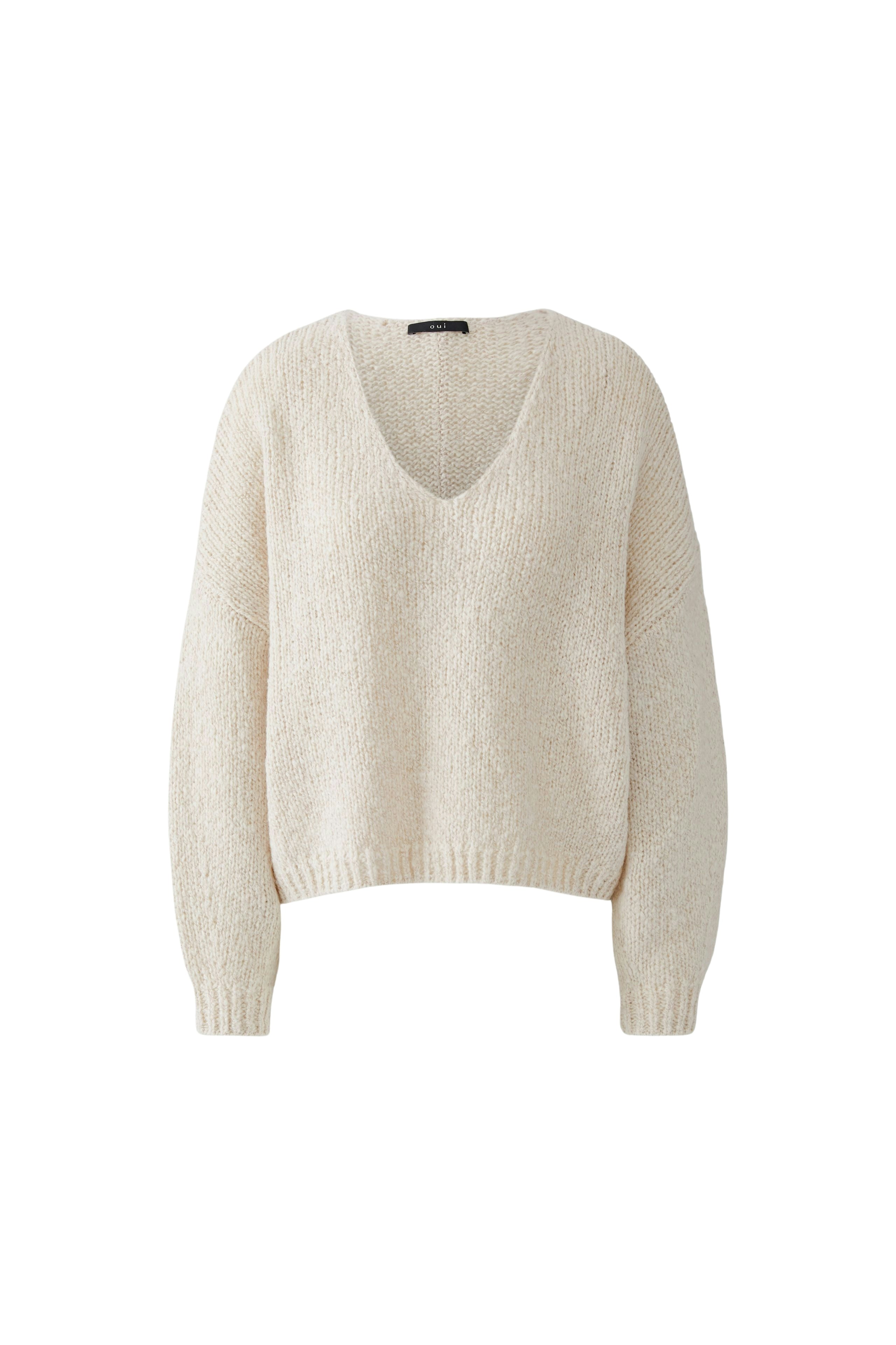 OUI V-Neck Pullover oversized geschnitten