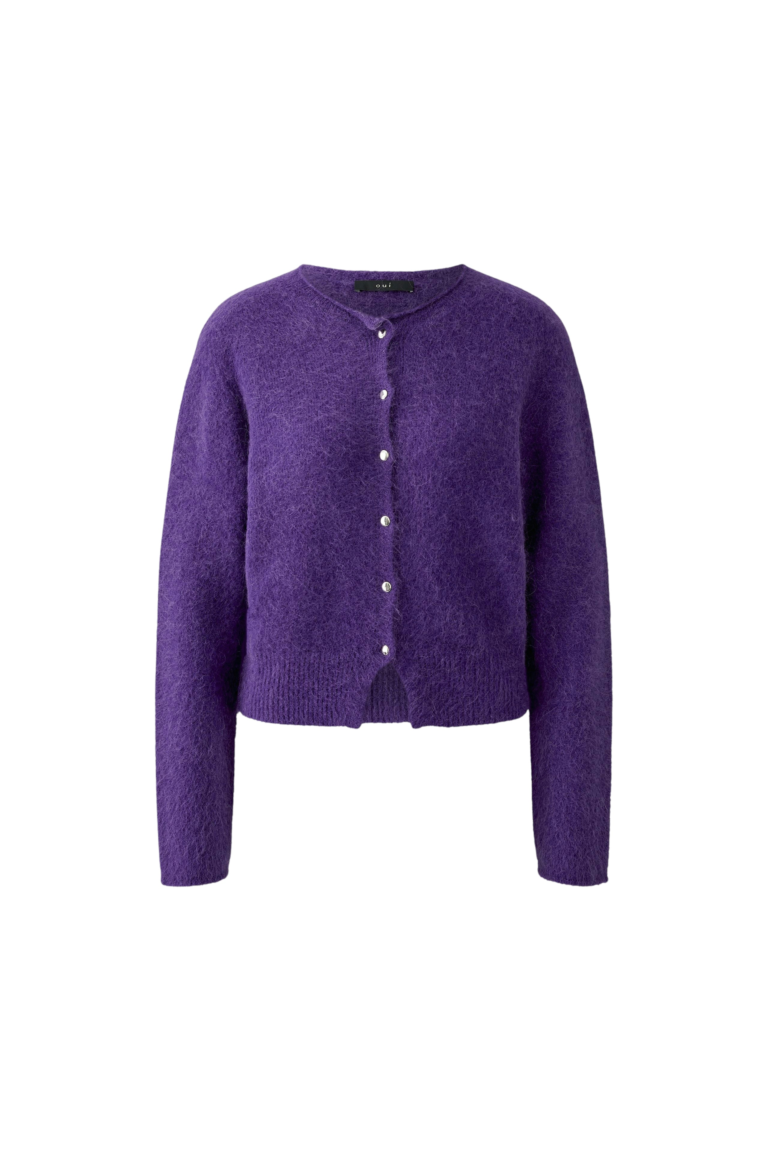 OUI Strickjacke mit schmalem Saum