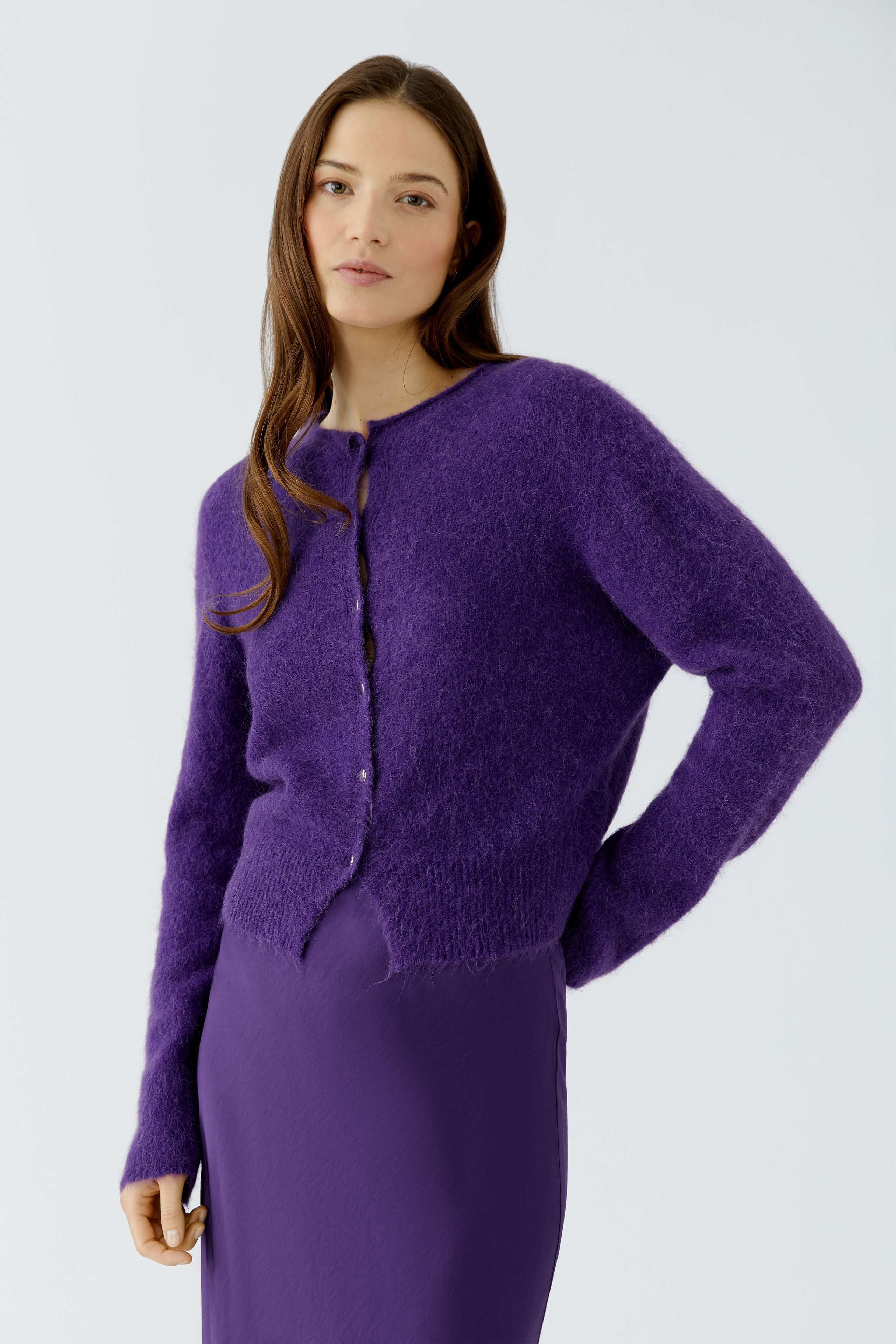 OUI Strickjacke mit schmalem Saum