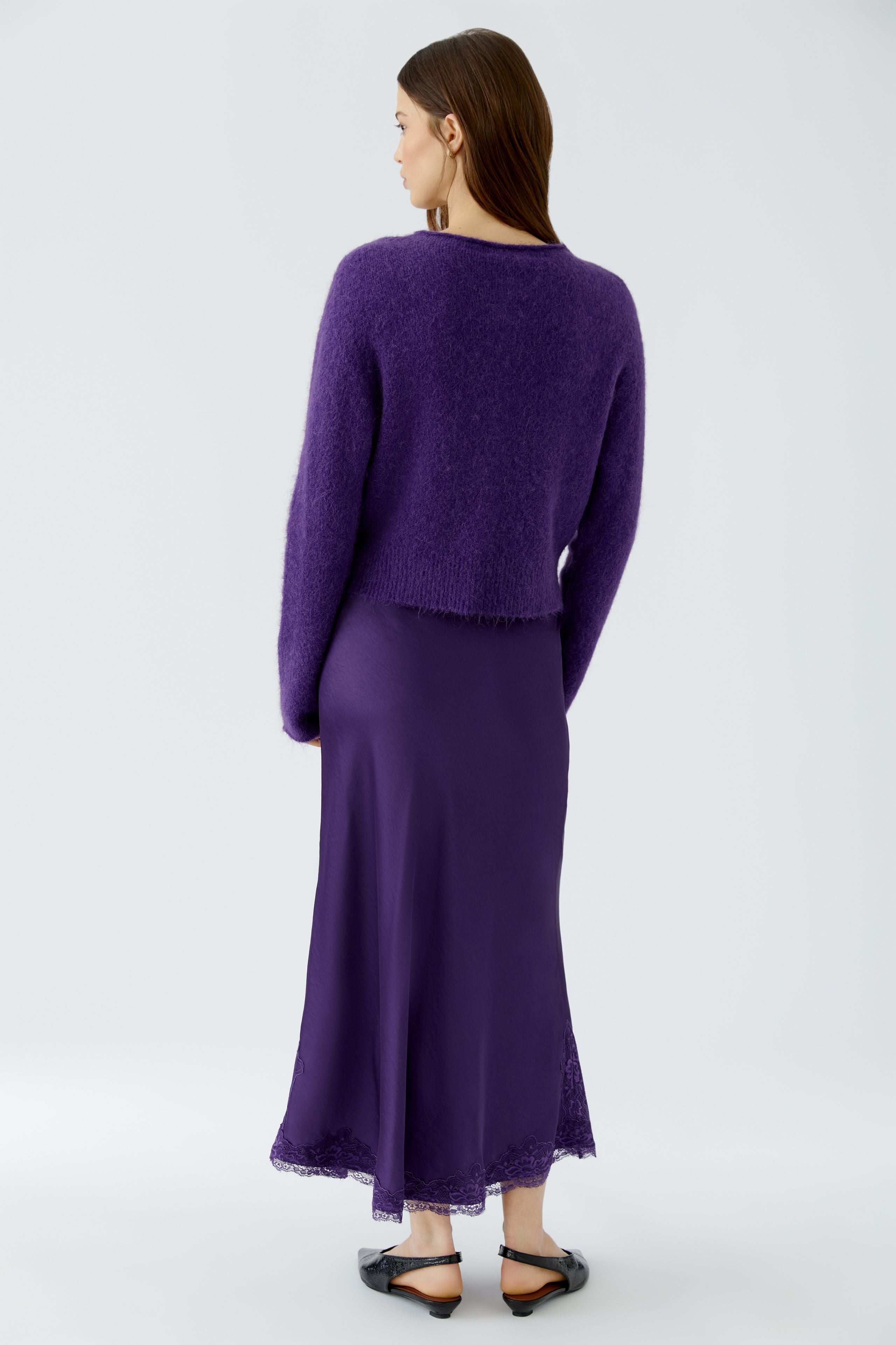 OUI Strickjacke mit schmalem Saum