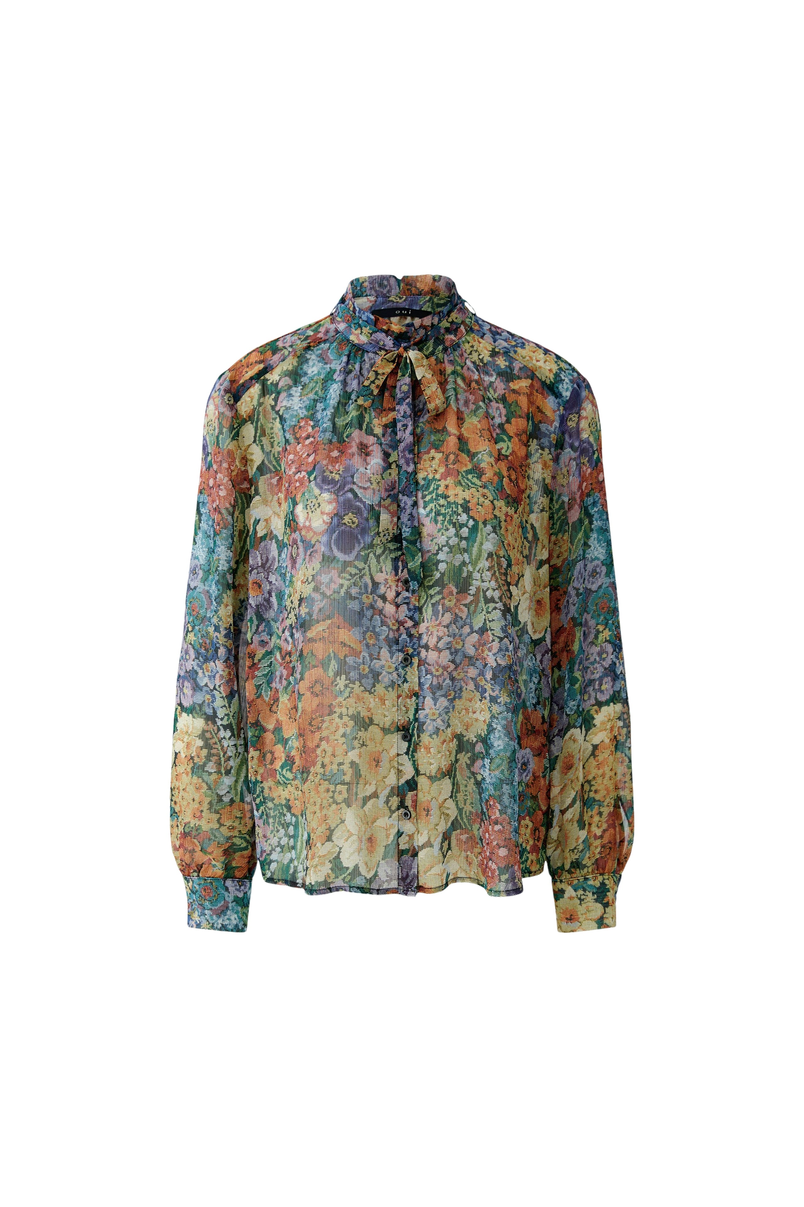 OUI Bluse mit angesagtem Gobelinprint bedruckt