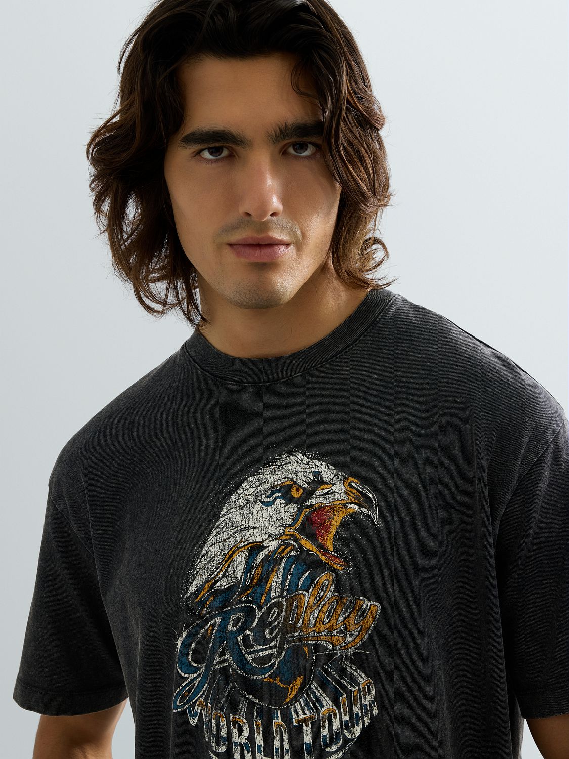 Replay Print T-Shirt M12BF_,002_7242