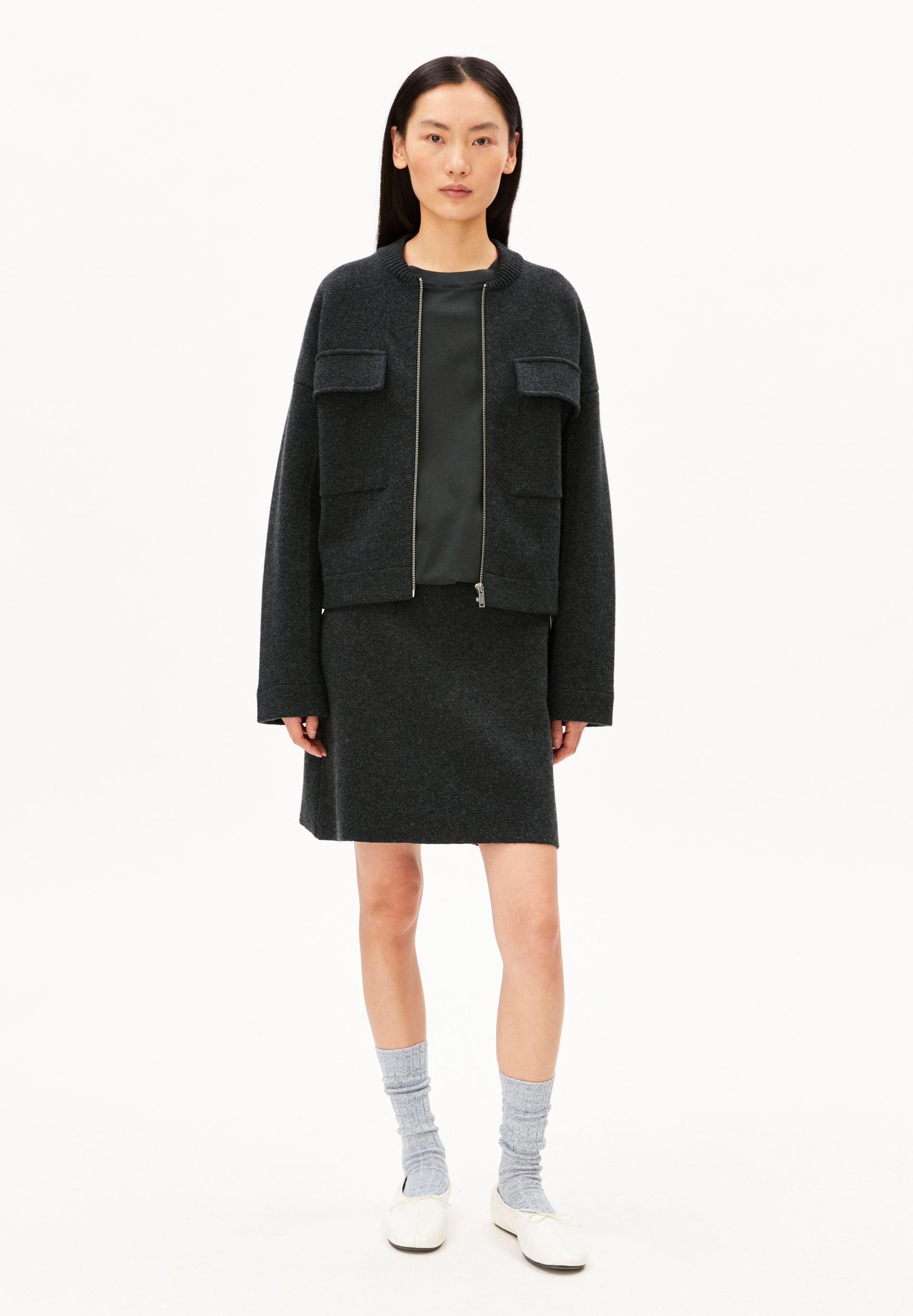 armedangels Rock COTTON-WOOL MINI KNIT SKIRT