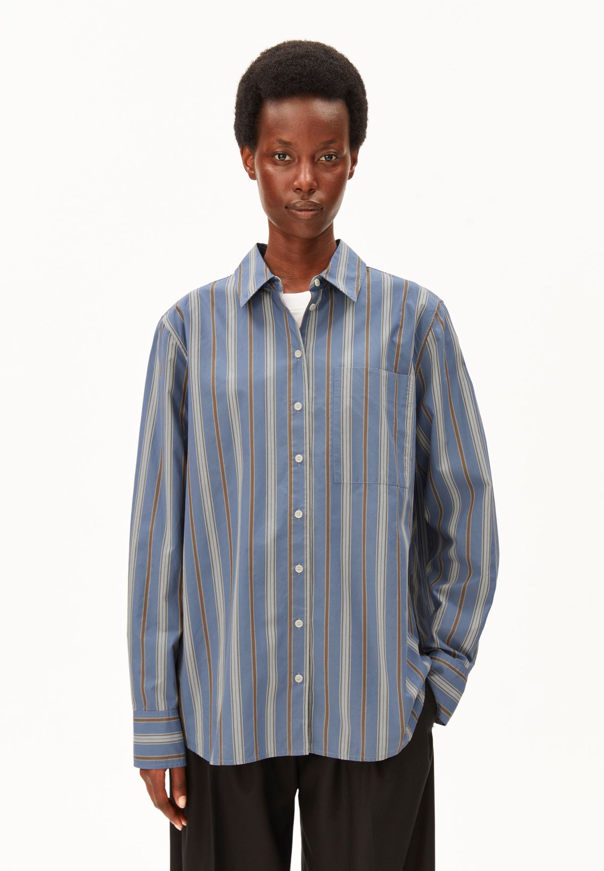 armedangels Bluse STRIPE LOOSE SHIRT BLOUSE