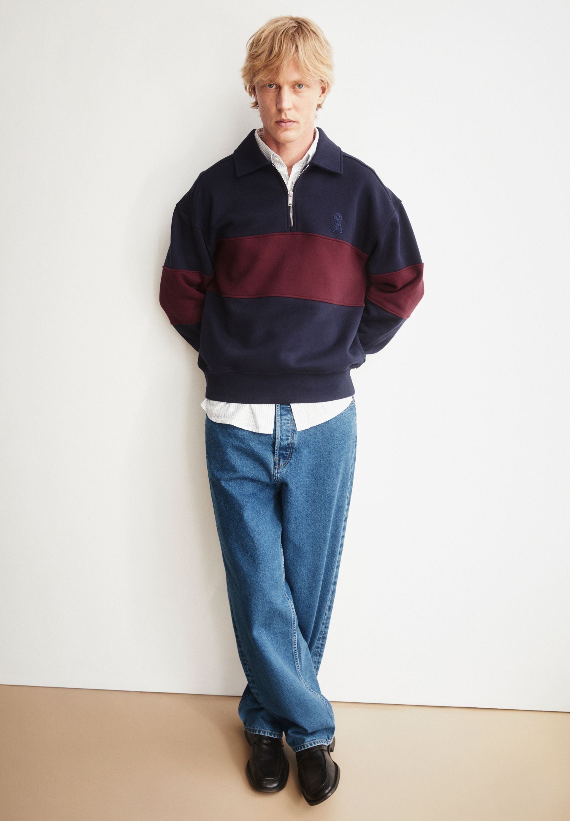 armedangels Gestreiftes Troyer Sweatshirt aus Bio-Baumwolle