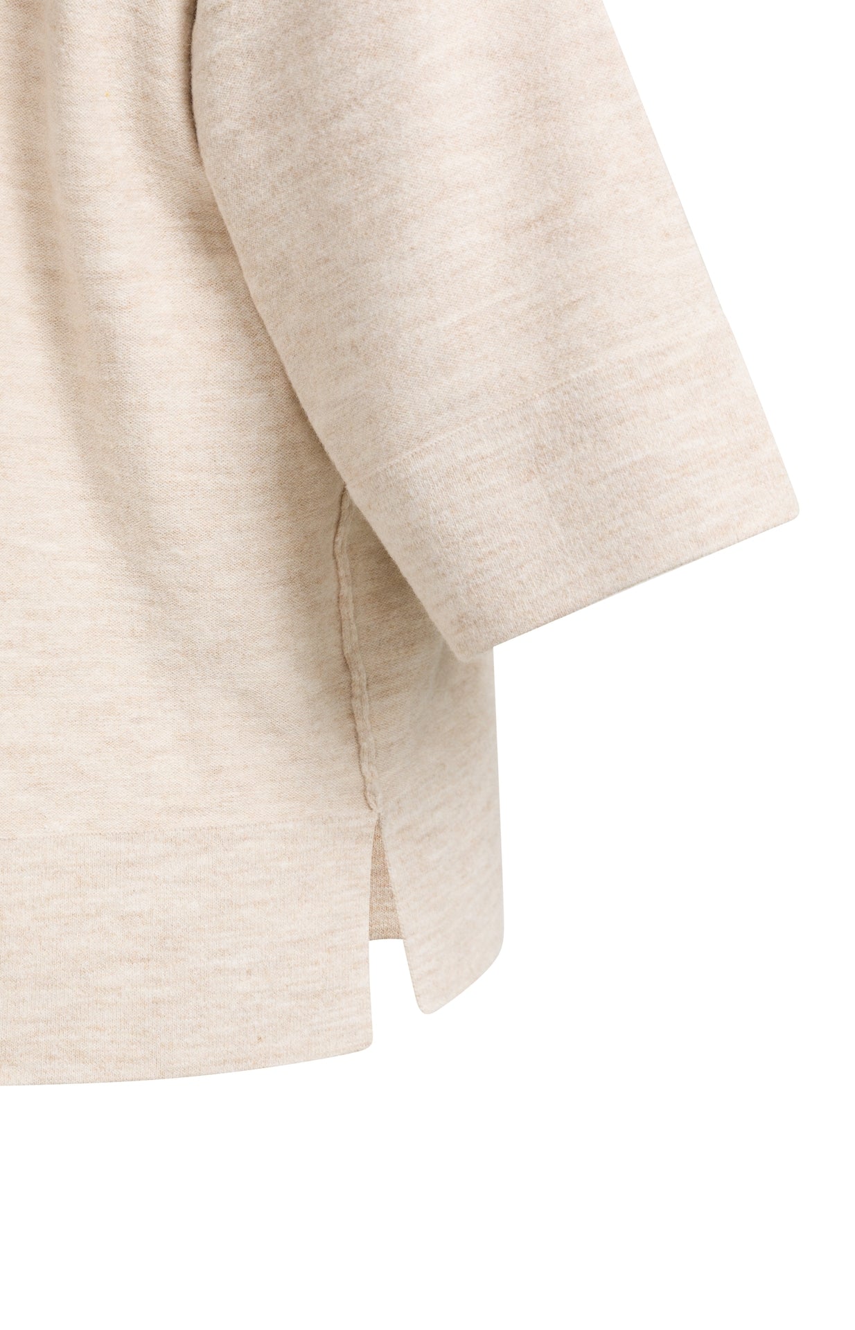 Yaya Oversize-Shirt aus Feinstrick mit halblangen Ärmeln
