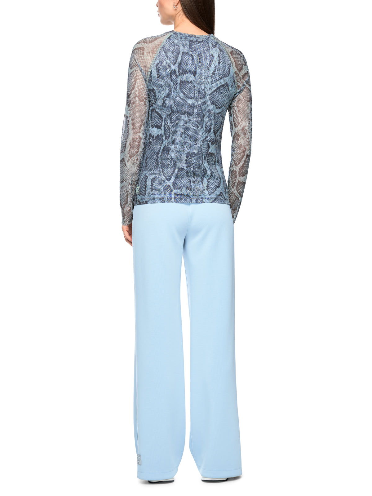 Marc Cain Mesh-Shirt mit Animal Print