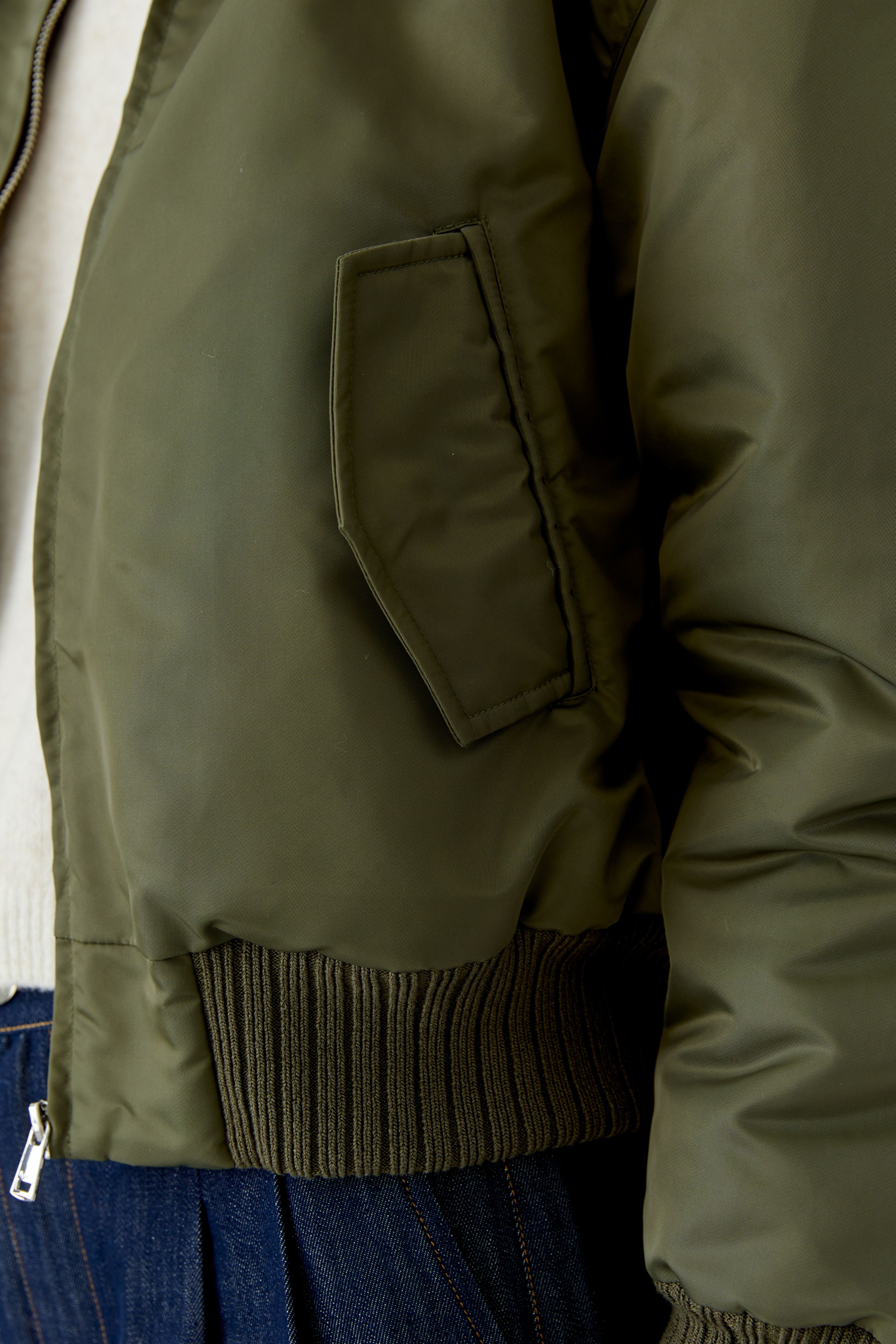 OUI Bomberjacke mit Kunstpelzkragen zum Abnehmen