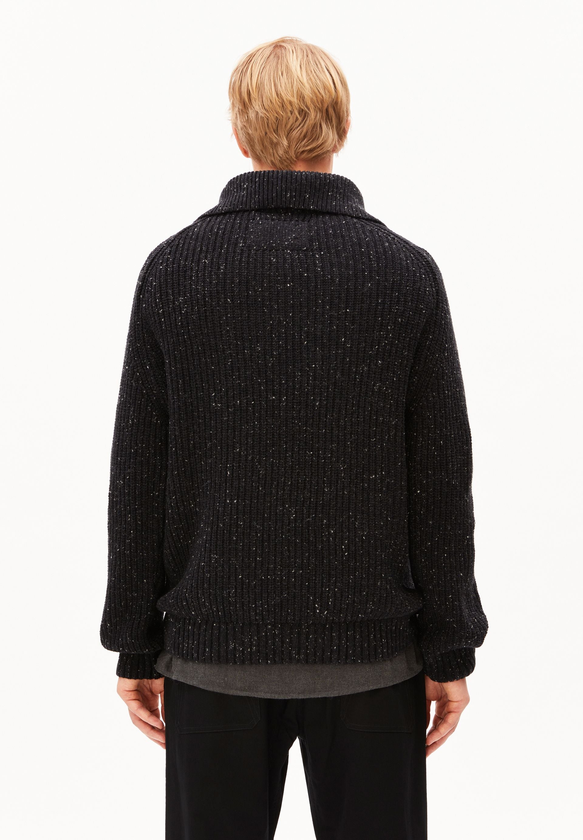Tweed Strick Troyer aus Woll-Mix