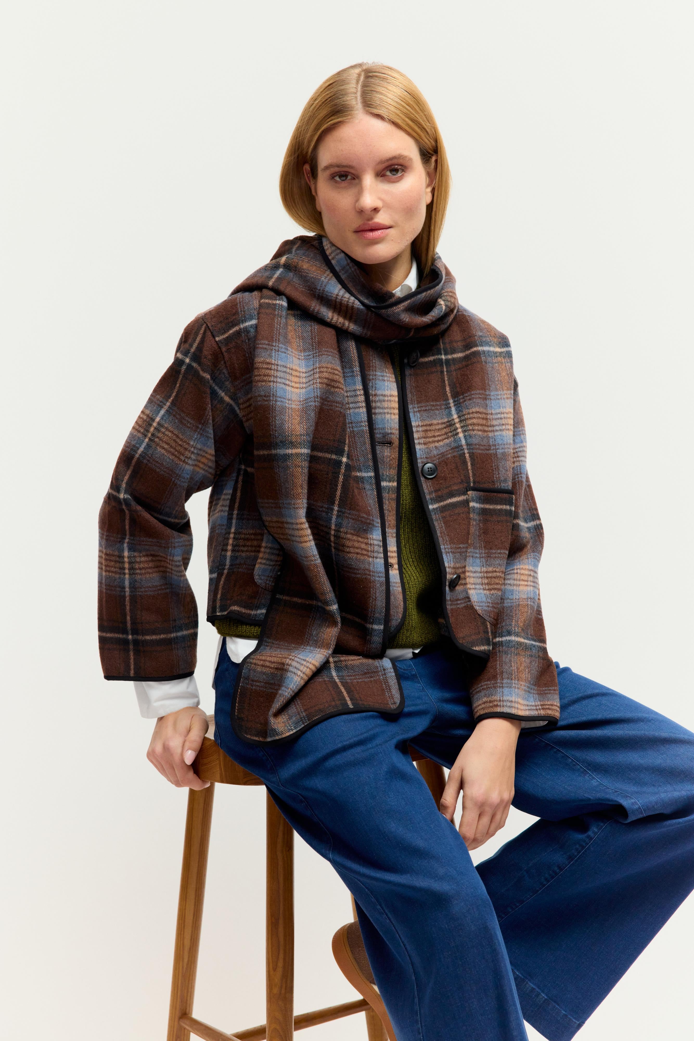Woolen Check Jacket