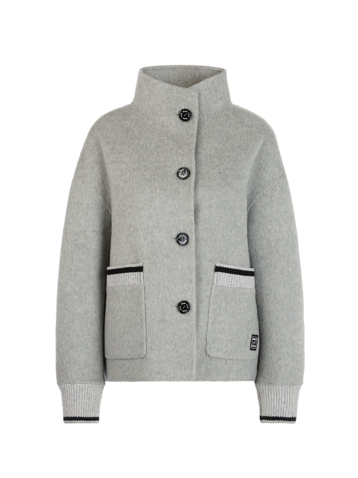 Sportive Jacke mit Stehkragen