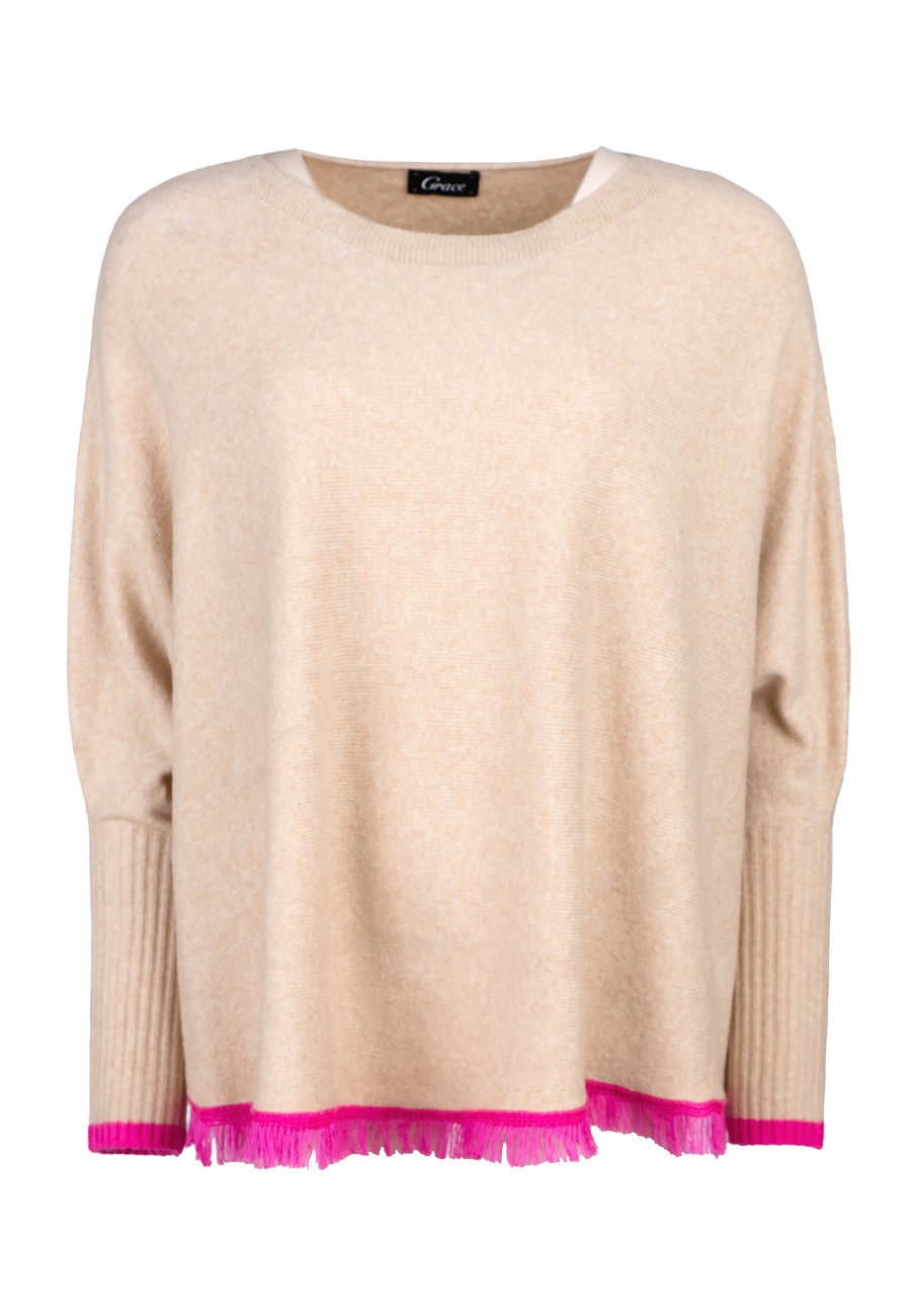 Fransenpulli oversized