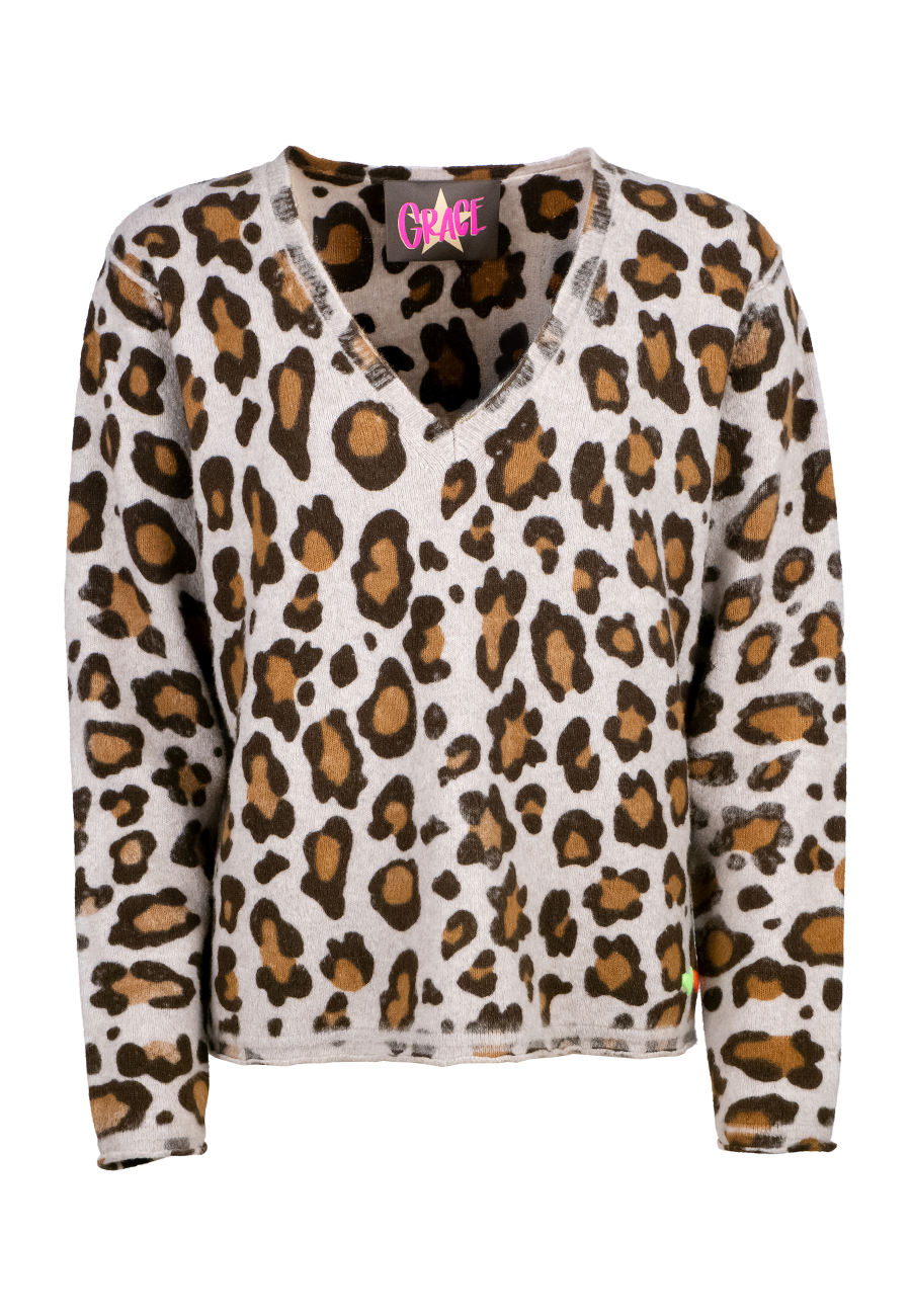 Leopulli V-Neck