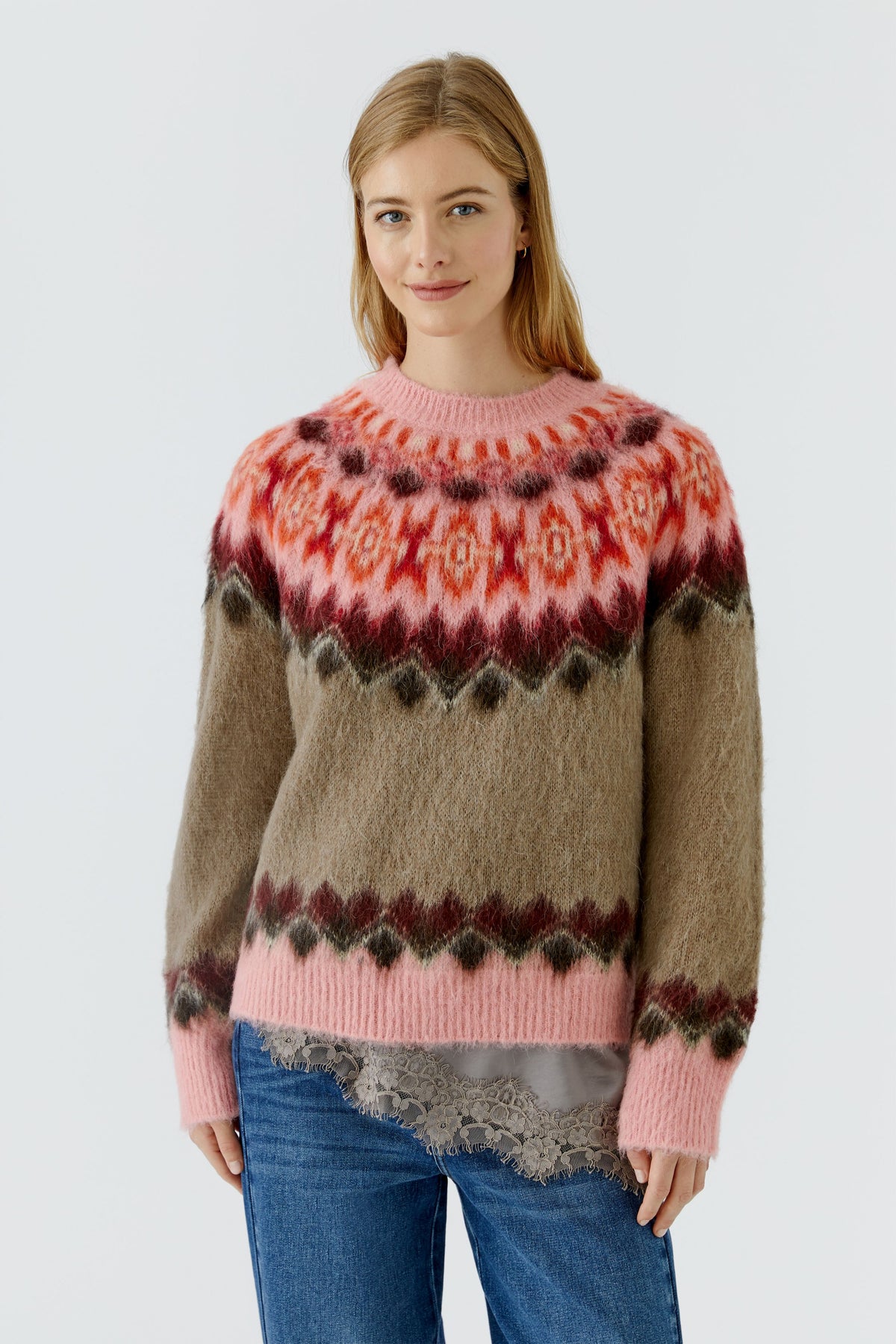 Pullover im typischem Raglanstyle und Norwegermuster