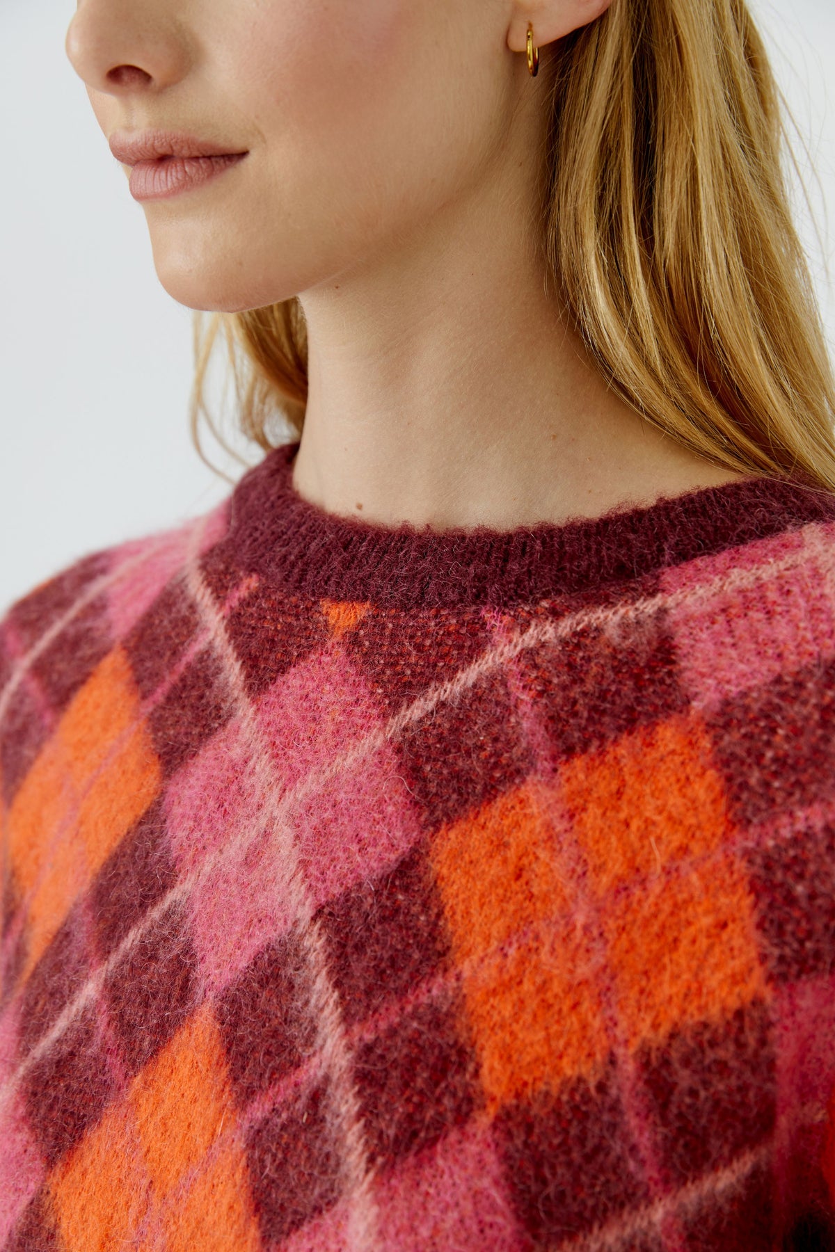 Pullover in expressivem Argyle-Muster
