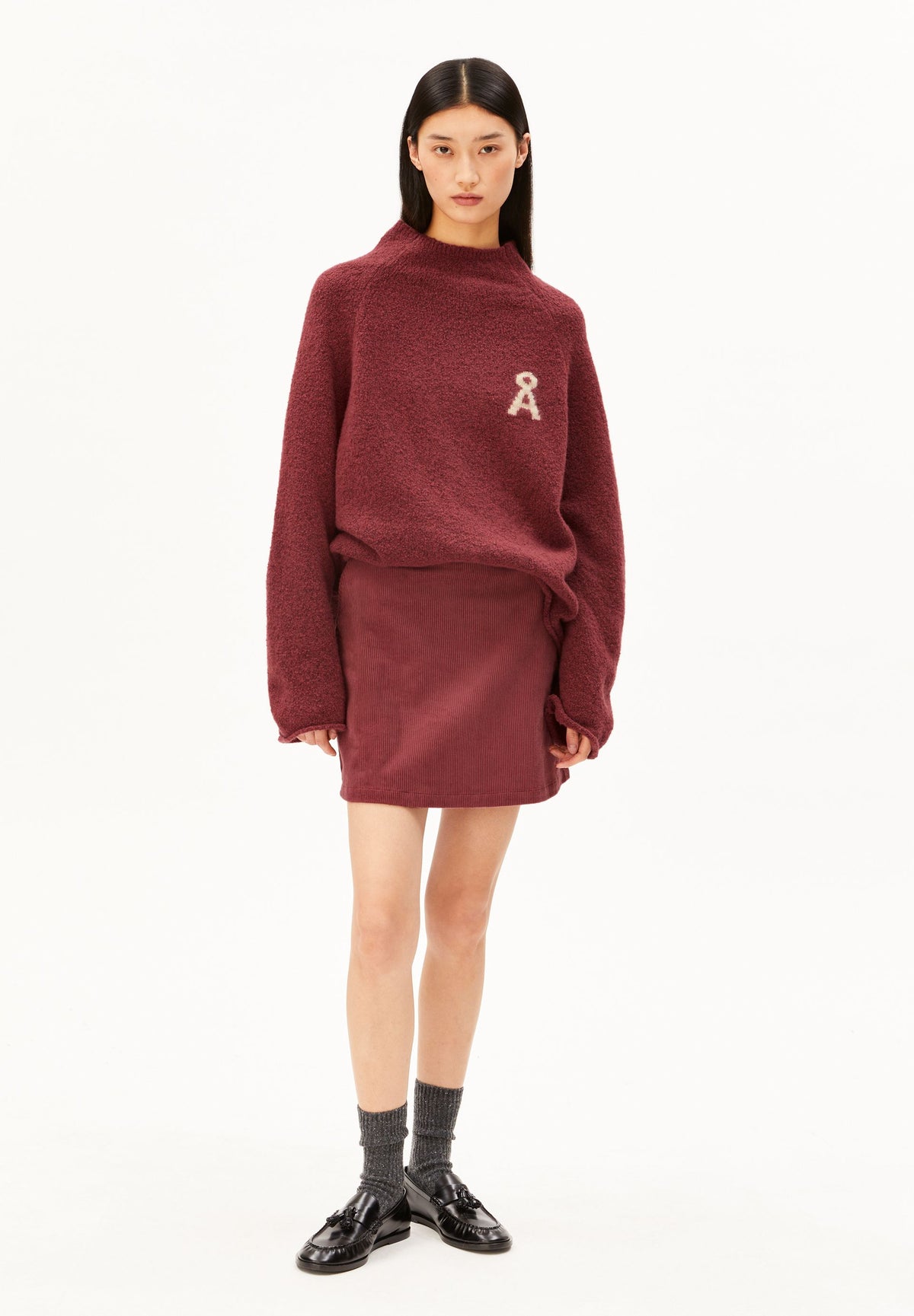 Bouclé-Strickpullover ICONIC Å aus Bio-Woll Mix