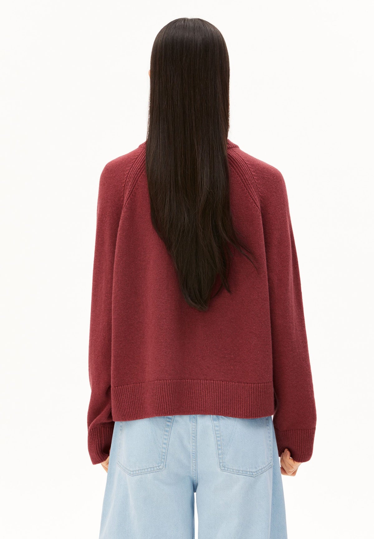 Woll-Strickpullover aus Bio-Woll Mix