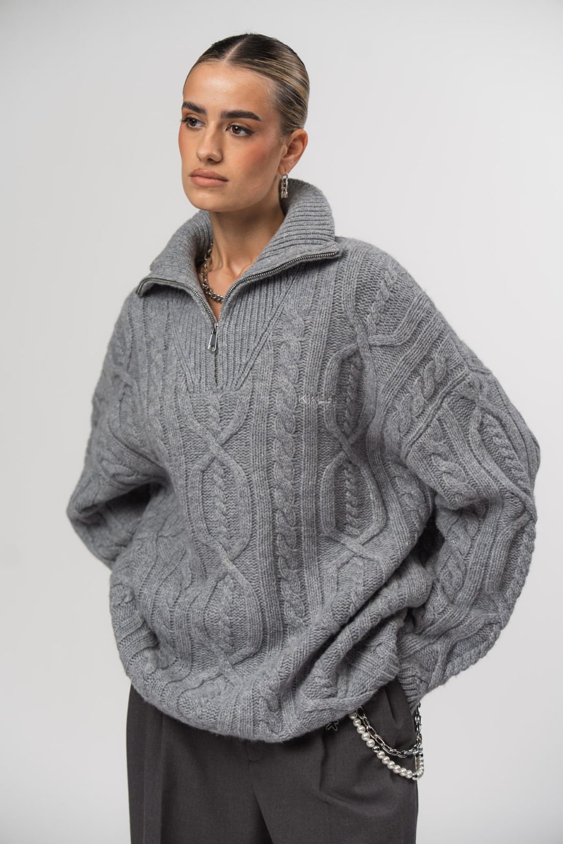 Knit Sweater Dark Grey