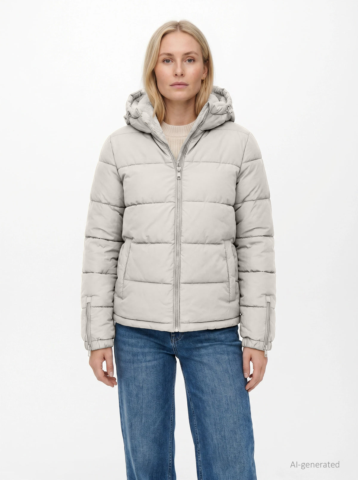 Steppjacke in Pumice Stone - Alana