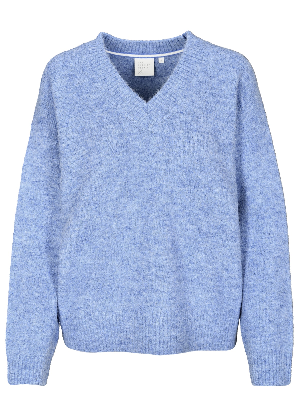 Fuzzy V-Neck Pullover