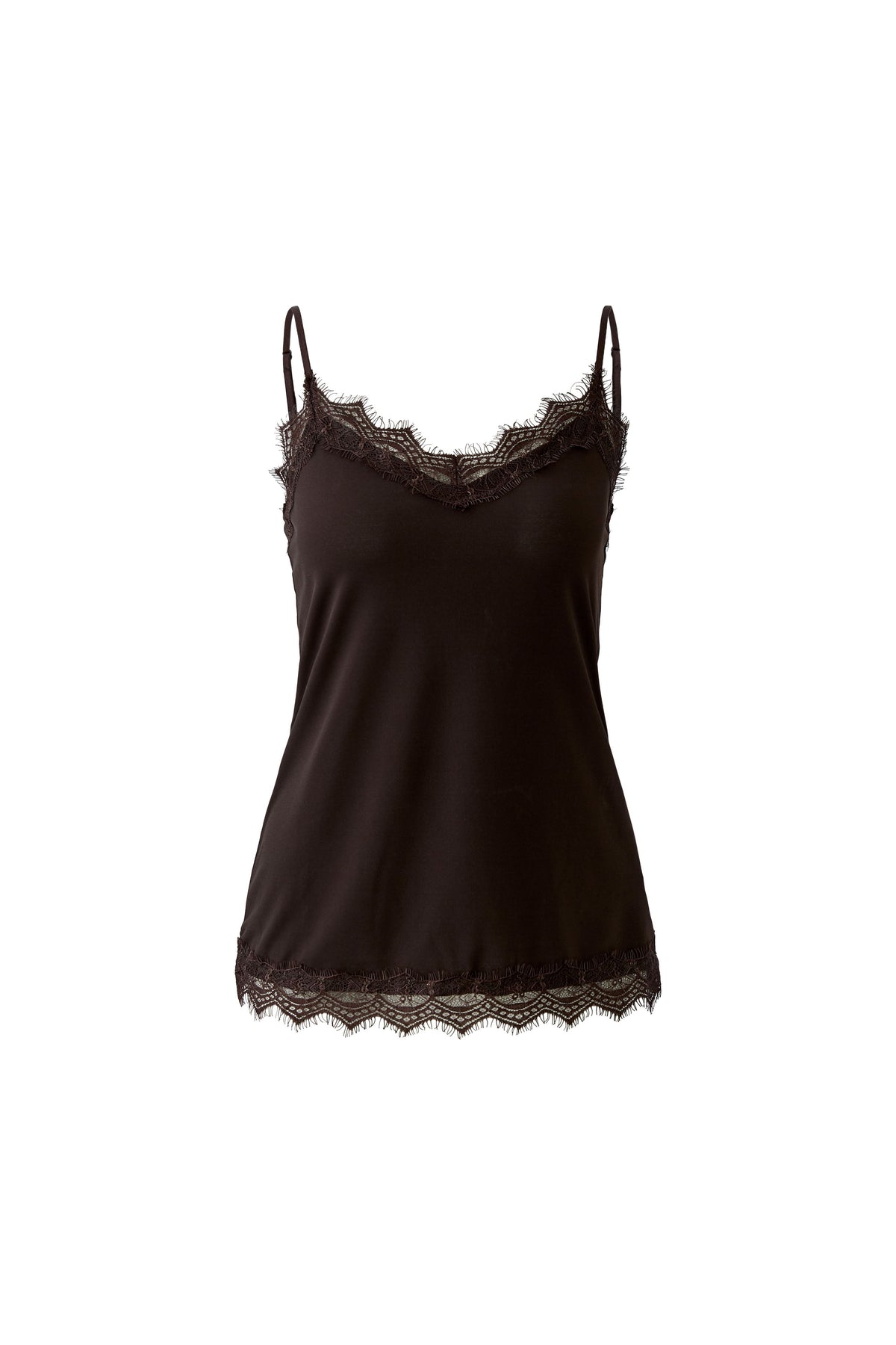 Top mit aufgenähter Spitze
