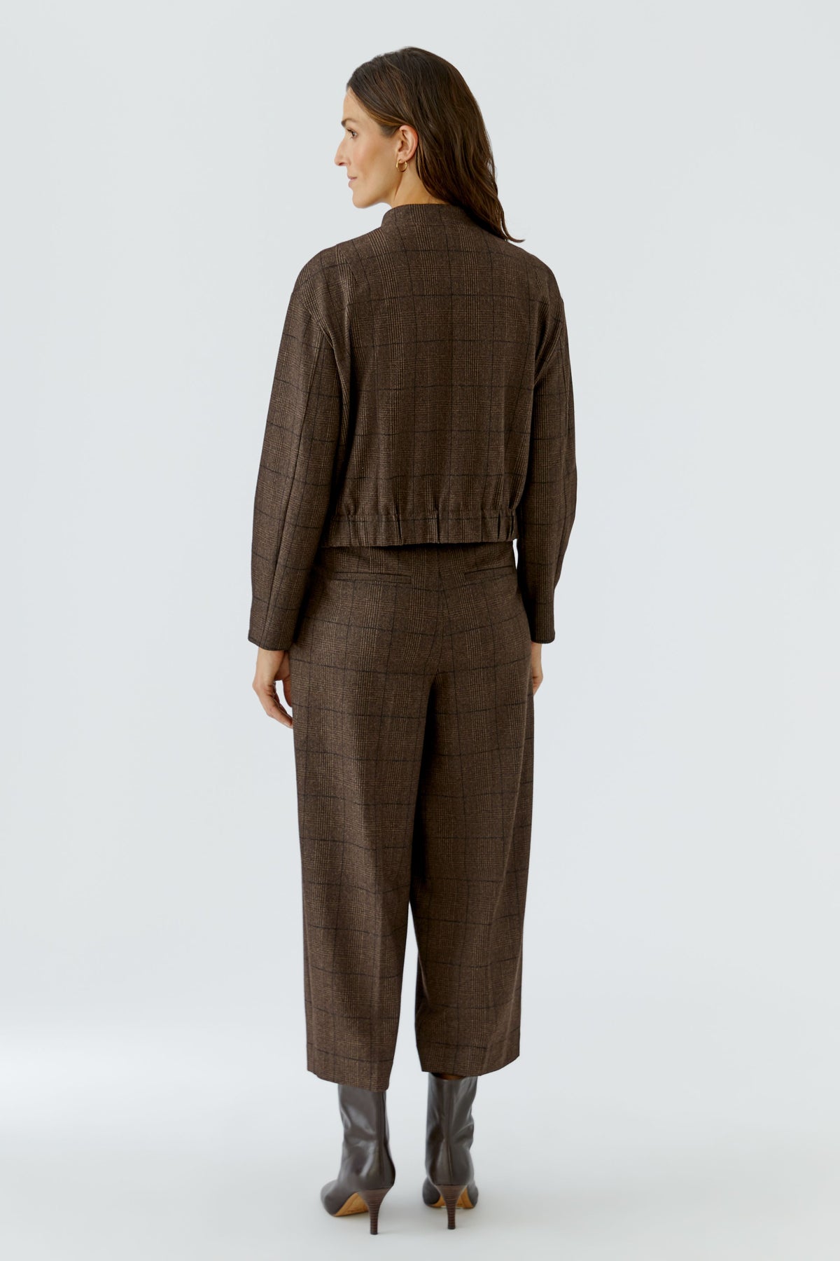 Blouson in Braun kariert