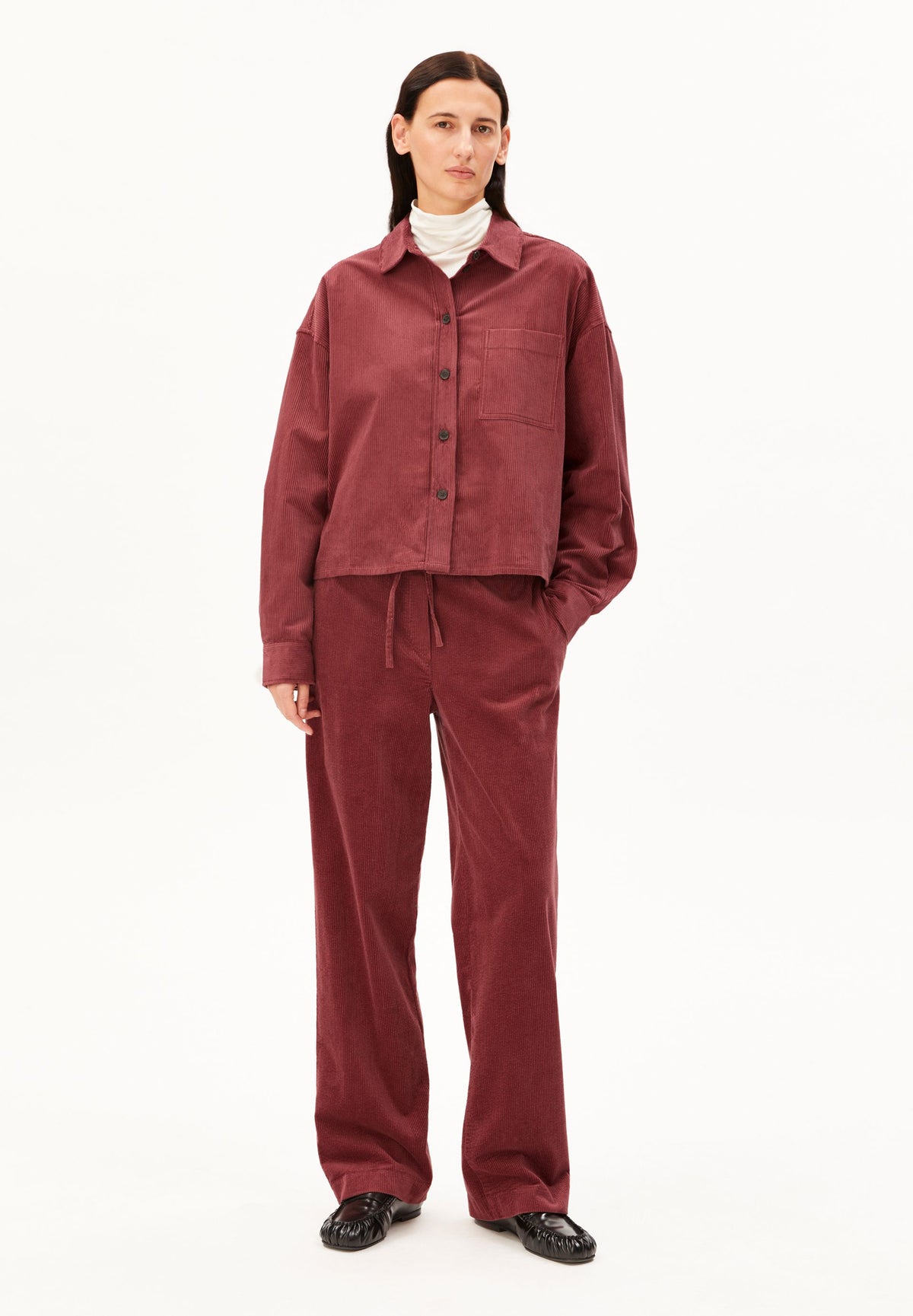 Cord-Bluse NALAANI aus Bio-Baumwoll Mix