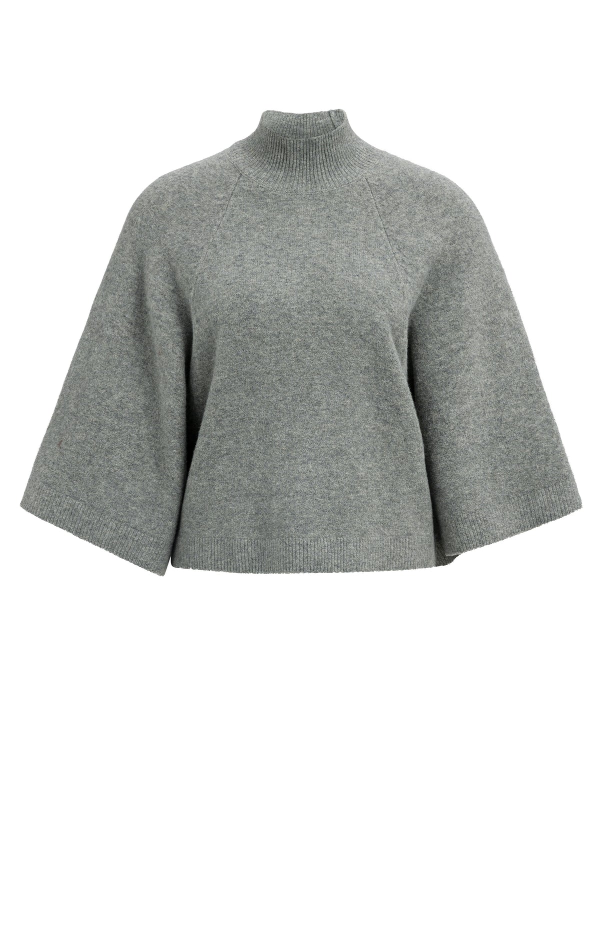 Pullover mit weiten Ärmeln und hohem Kragen
