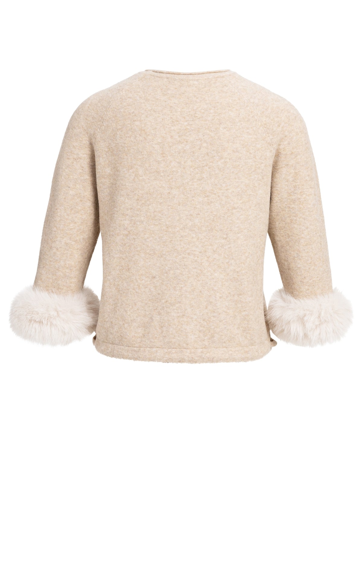Pullover mit abnehmbaren Bündchen aus Fellimitat