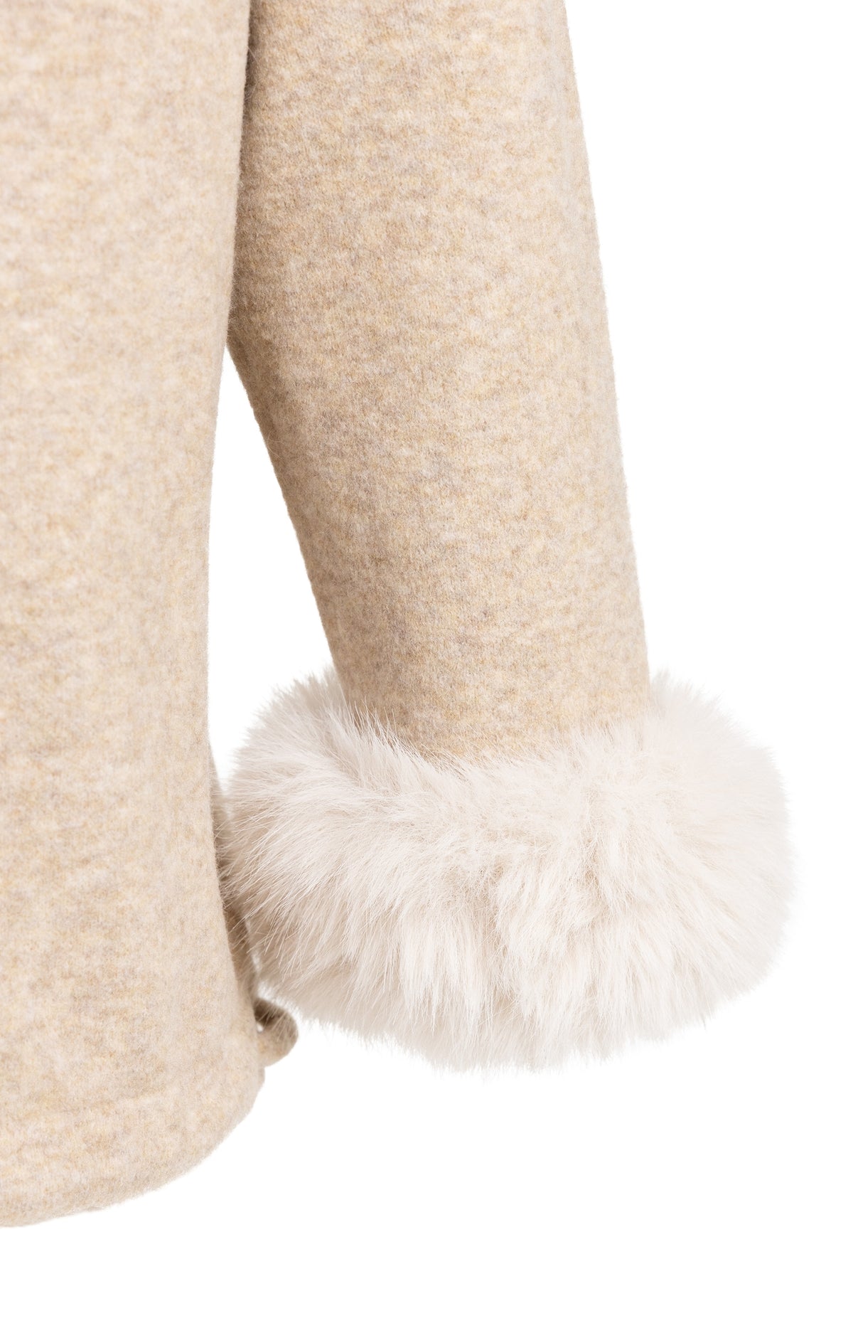 Pullover mit abnehmbaren Bündchen aus Fellimitat