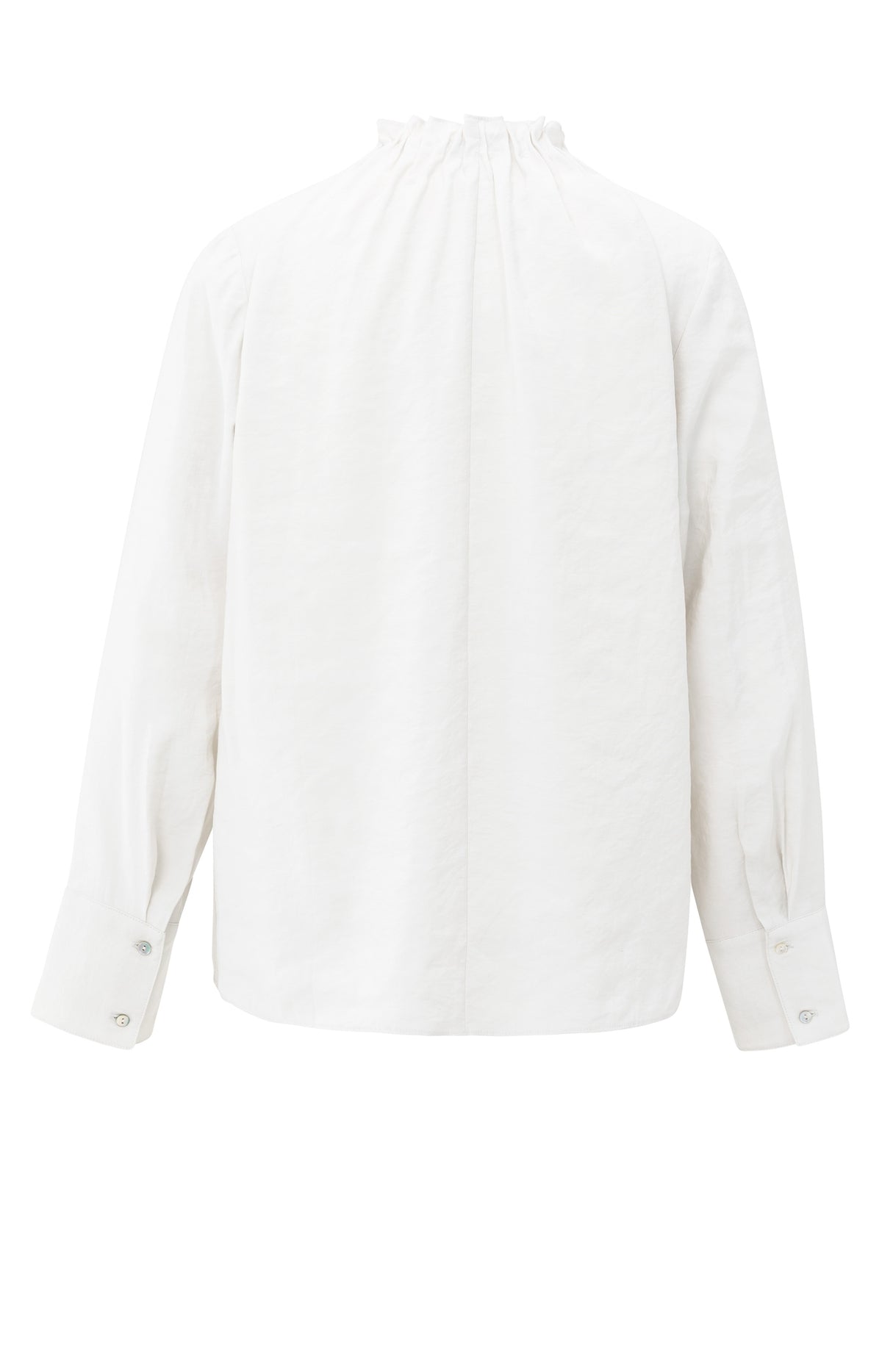 Bluse mit Kragen und Plisseefalten